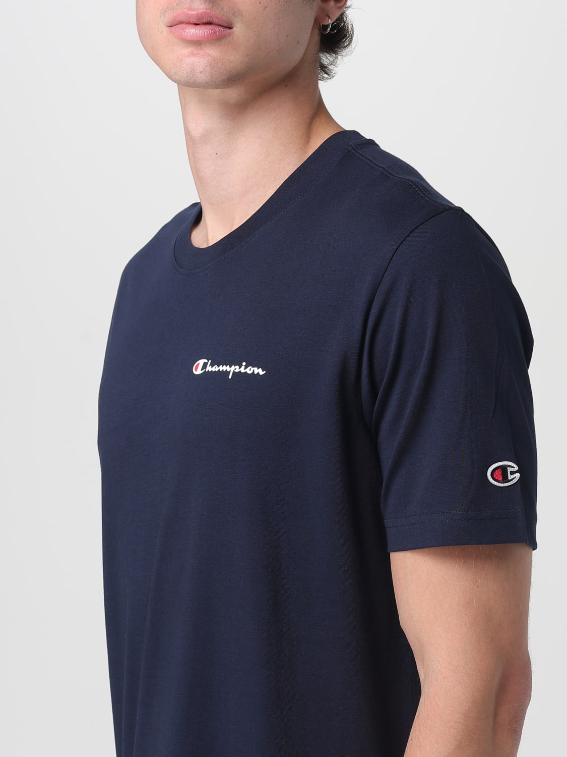 CHAMPION T-SHIRT: T-shirt con logo Champion, Blue - Img 3