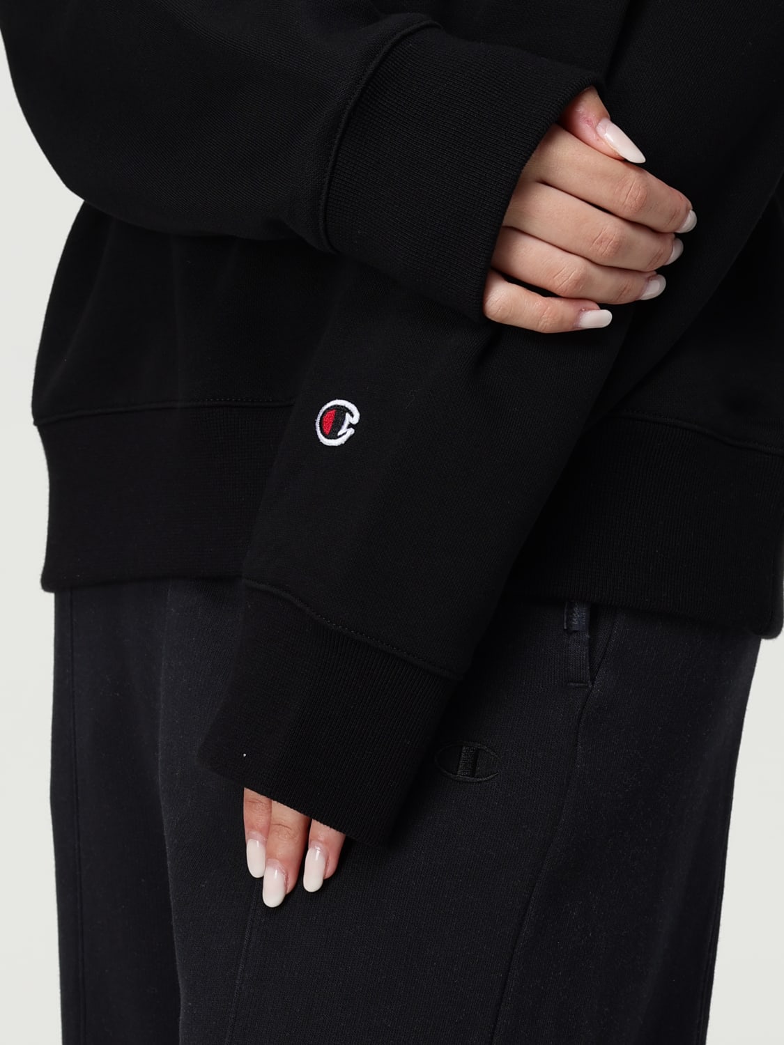 CHAMPION SWEATSHIRT: Sweatshirt woman Champion, Black - Img 4
