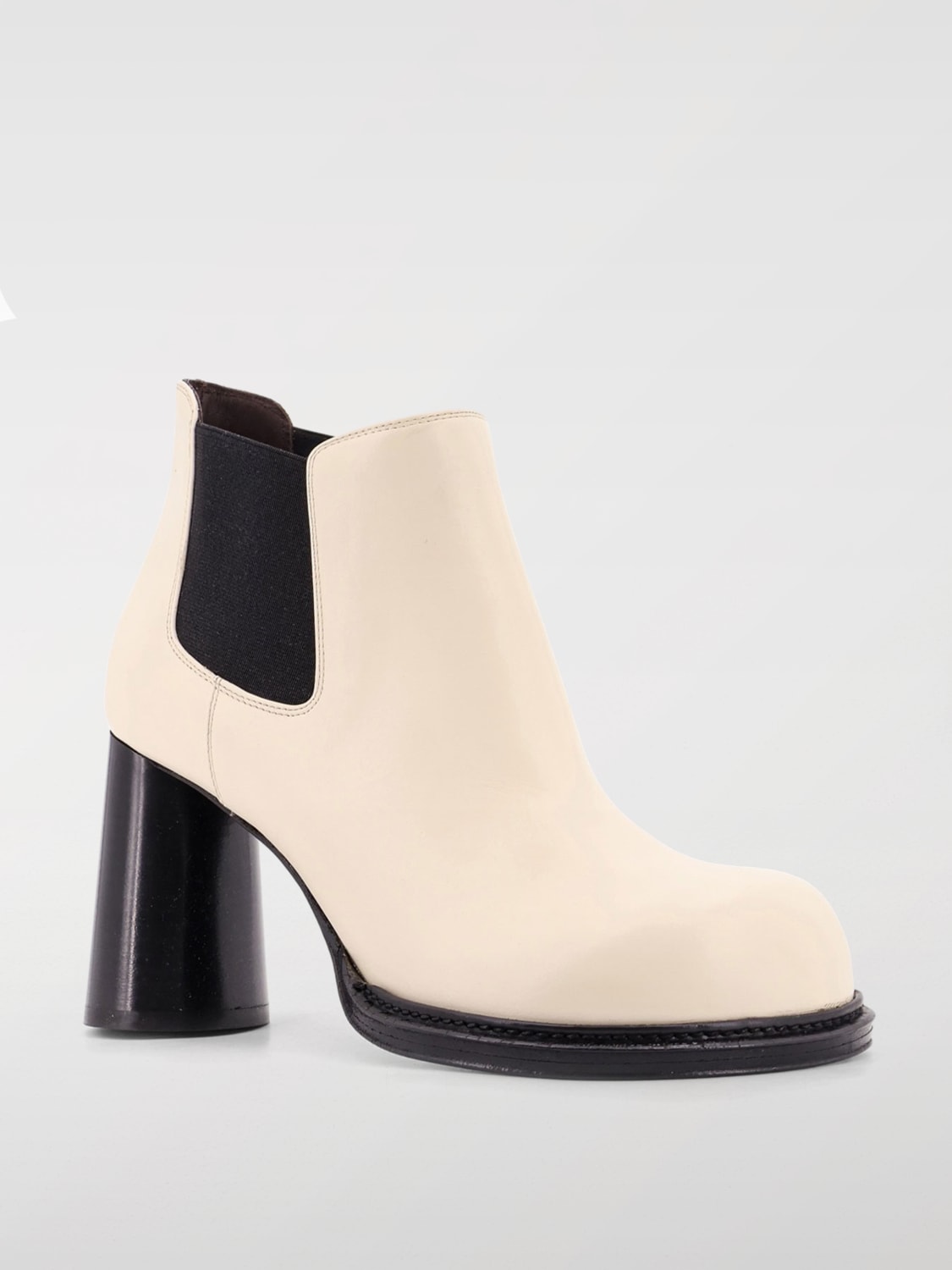 BOTTEGA VENETA FLAT ANKLE BOOTS: Boots woman Bottega Veneta, White - Img 2