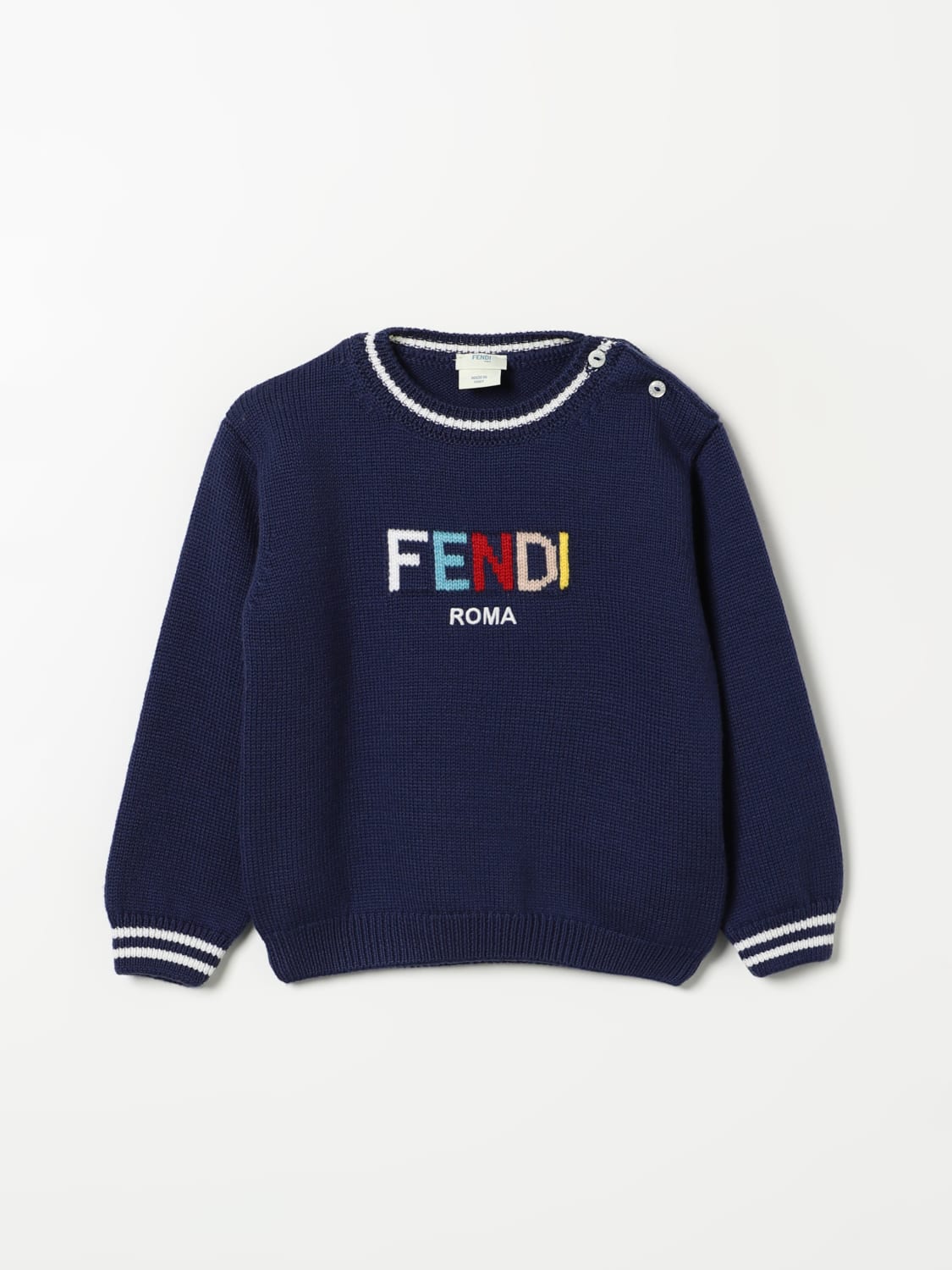 FENDI 스웨터: 스웨터 남아 Fendi, 블루 - Img 1