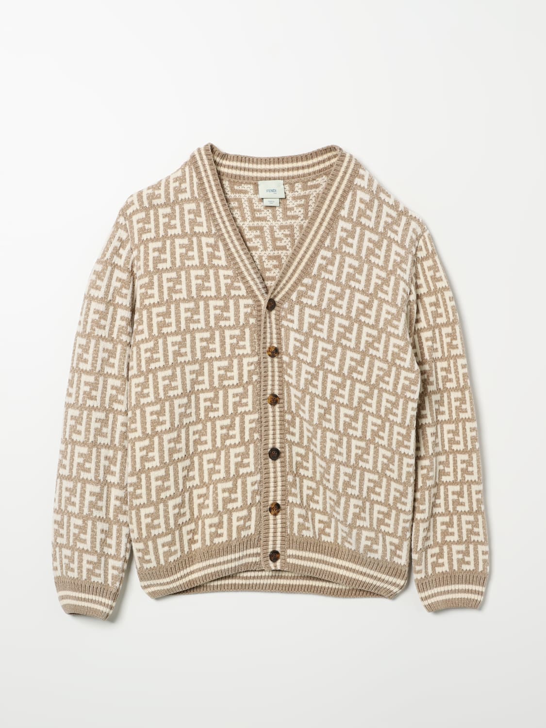 FENDI SWEATER: Sweater kids Fendi, Beige - Img 1