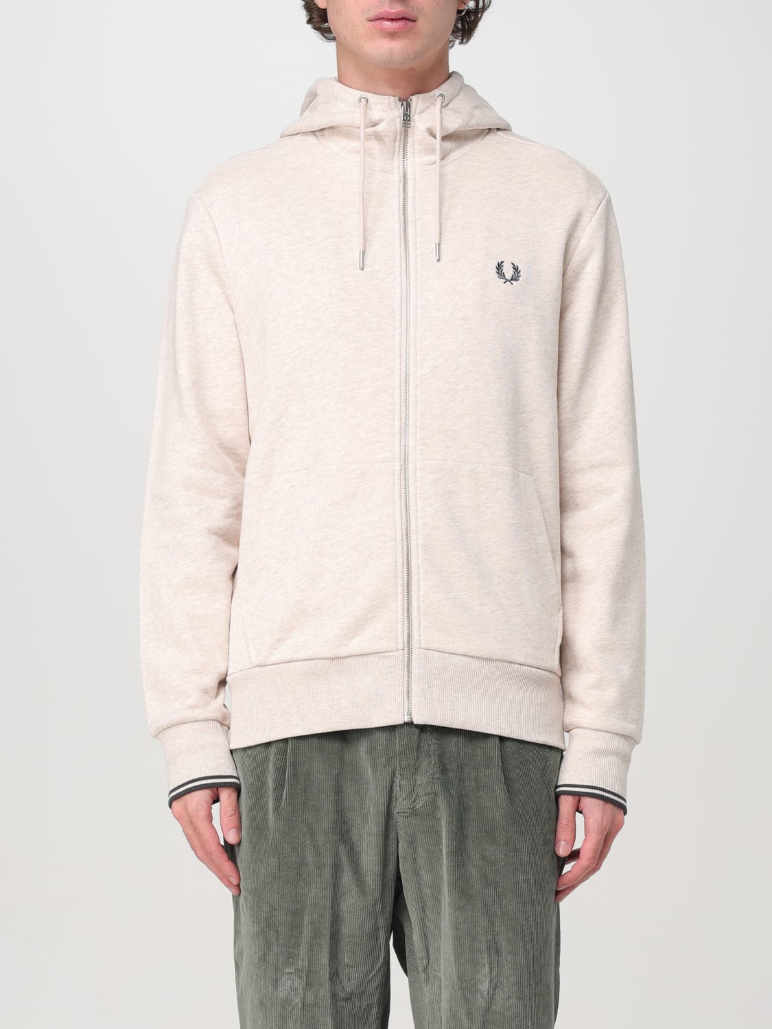 FRED PERRY SWEATSHIRT: Sweater men Fred Perry, Beige - Img 1