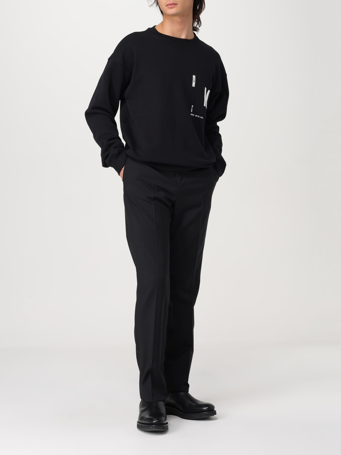 MOSCHINO COUTURE SWEATSHIRT: Sweater men Moschino Couture, Black - Img 2