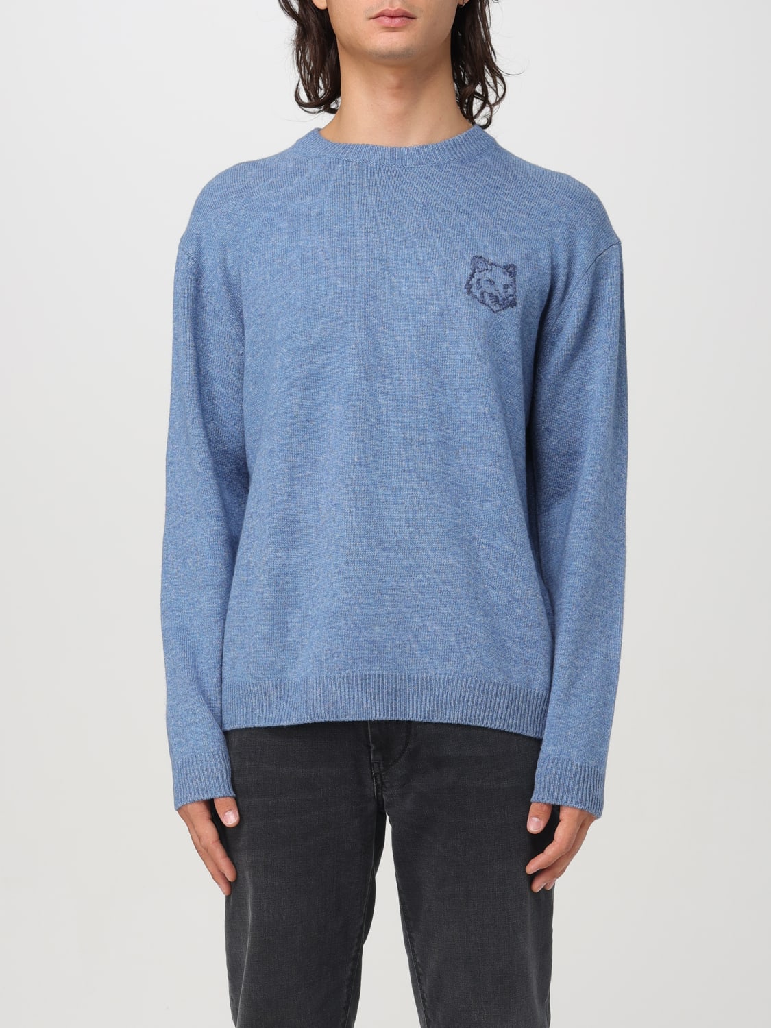 MAISON KITSUNÉ SWEATER: Sweatshirt men Maison KitsunÉ, Blue - Img 1