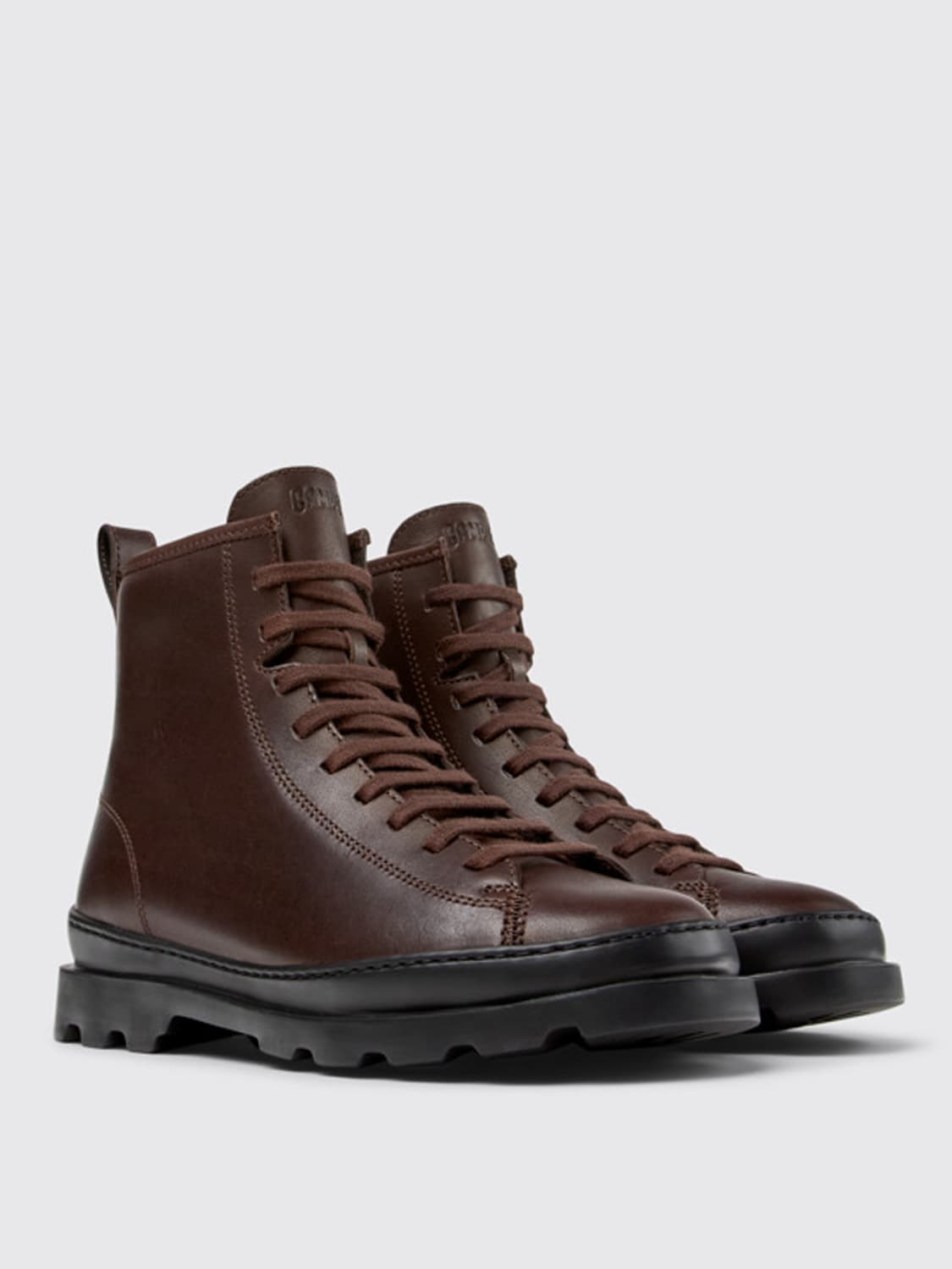 ショートブーツ・ブーティ CAMPER Woman Flat ankle boots Brown K400325-056 BRUTUS 0 Brutus Brown Ankle Boots for Women - Spring/Summer