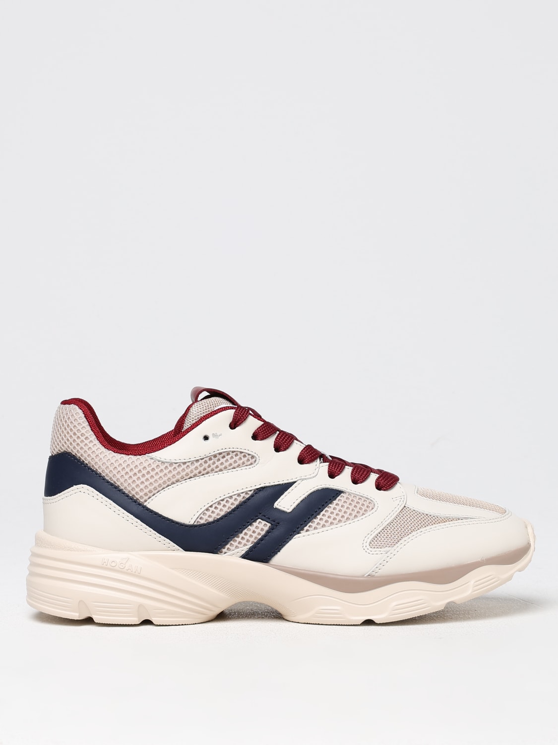 HOGAN SNEAKERS: Sneakers Hogan in pelle e mesh , Crema - Img 1