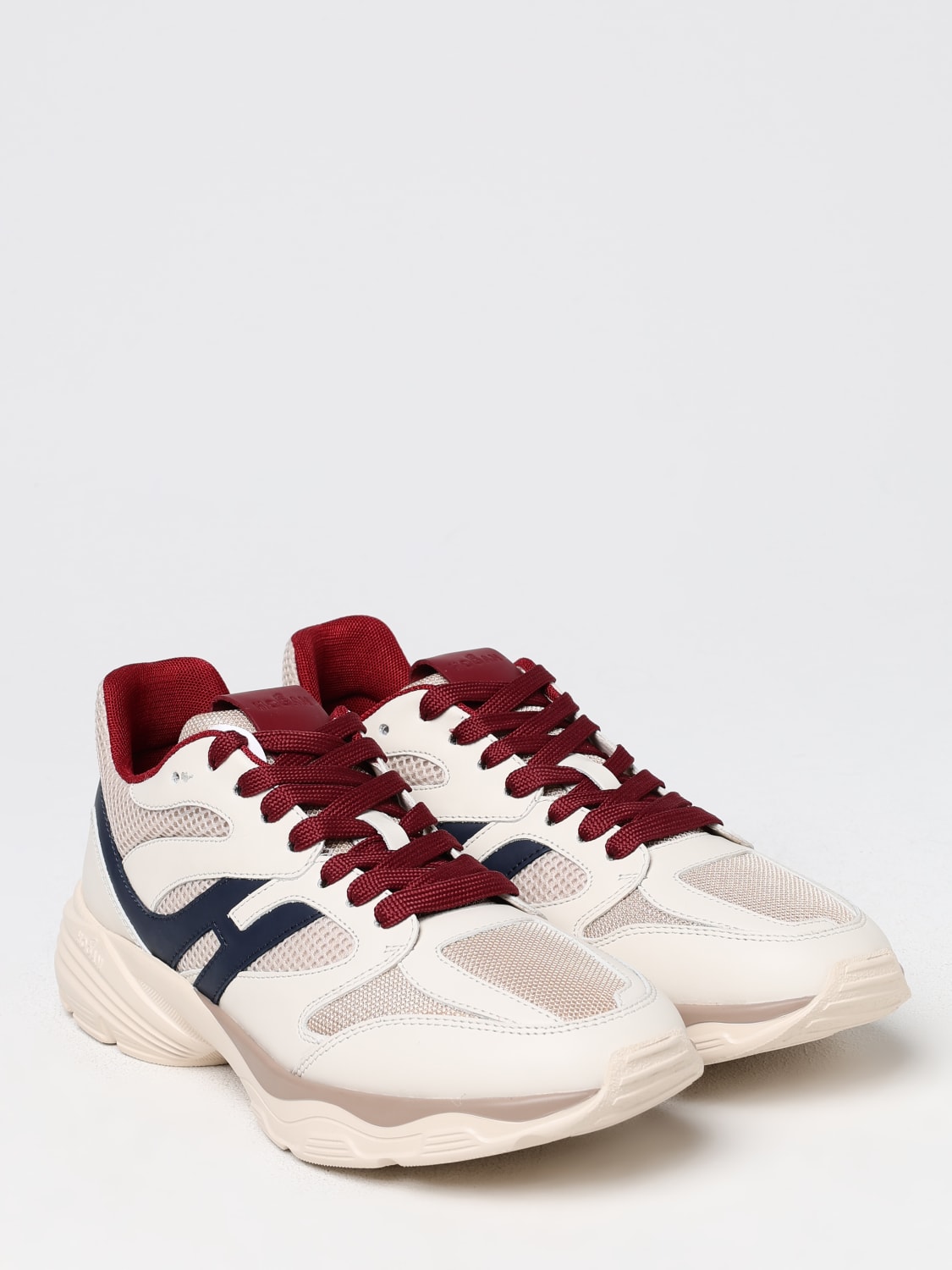 HOGAN SNEAKERS: Sneakers Hogan in pelle e mesh , Crema - Img 2