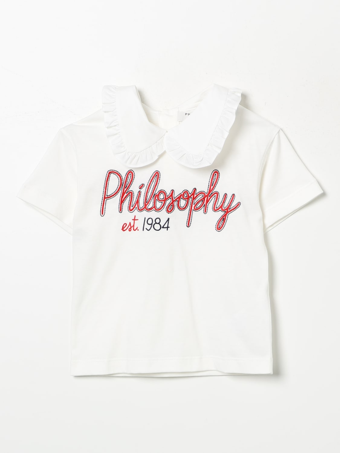 PHILOSOPHY DI LORENZO SERAFINI T shirt kids Yellow Cream Philosophy Di Lorenzo Serafini t shirt PFTS0200JF054 online at GIGLIO.COM