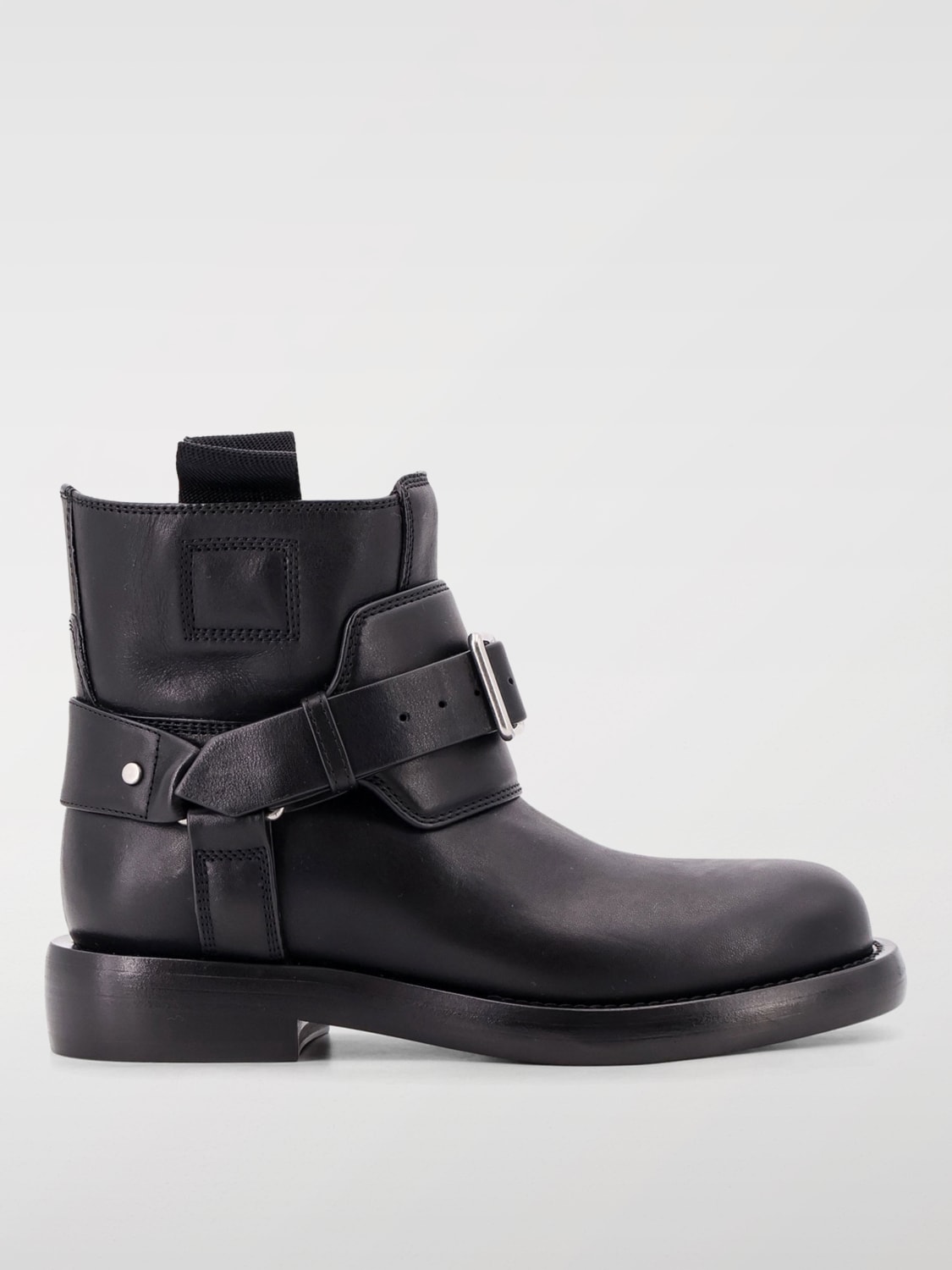 BURBERRY FLAT ANKLE BOOTS: Boots woman Burberry, Black - Img 1