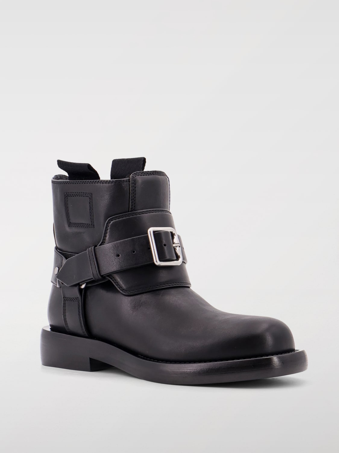 BURBERRY FLAT ANKLE BOOTS: Boots woman Burberry, Black - Img 2