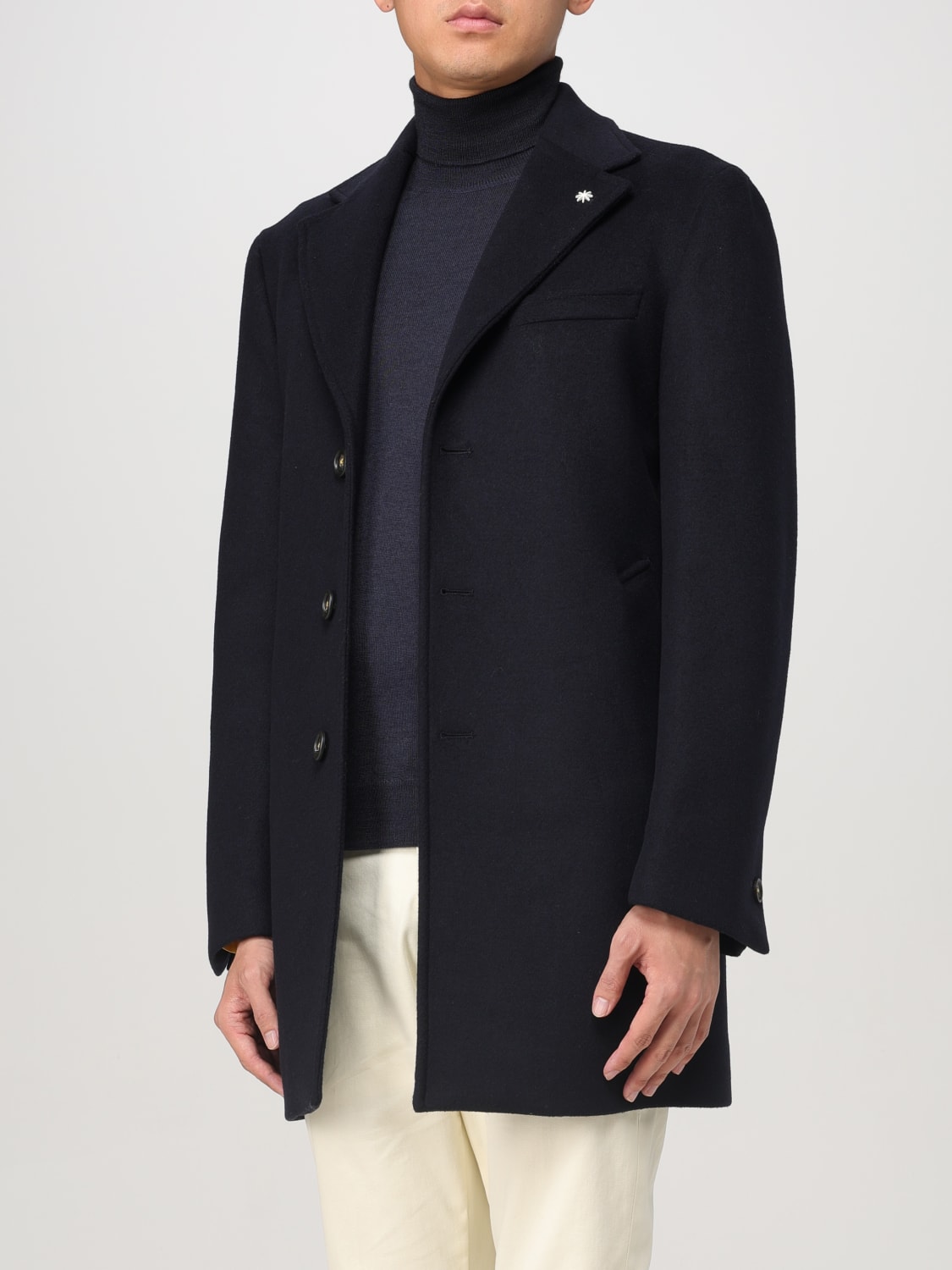 MANUEL RITZ COAT: Coat men Manuel Ritz, Blue - Img 3