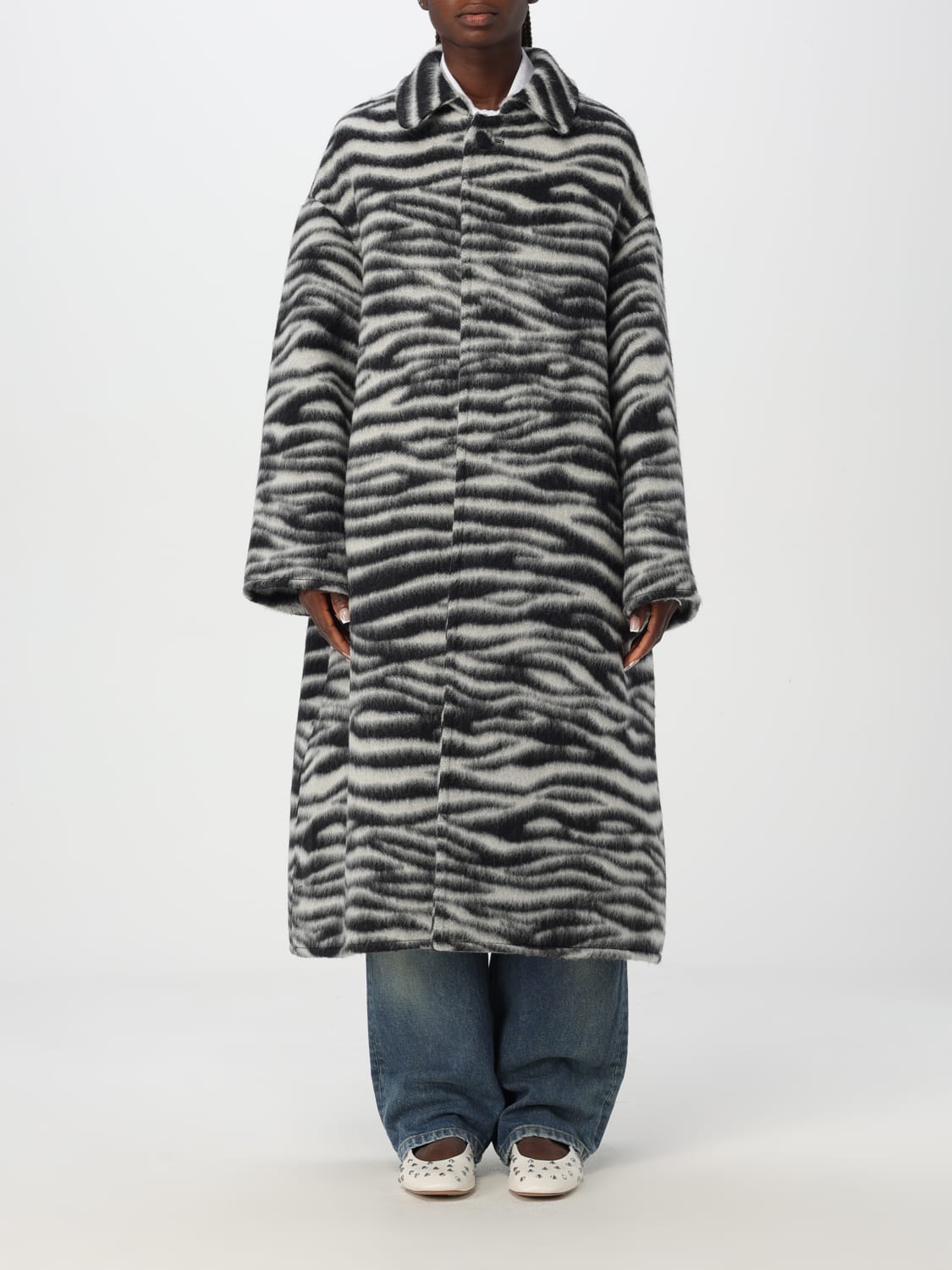 Giglio Cappotto Marc Jacobs in misto lana animalier