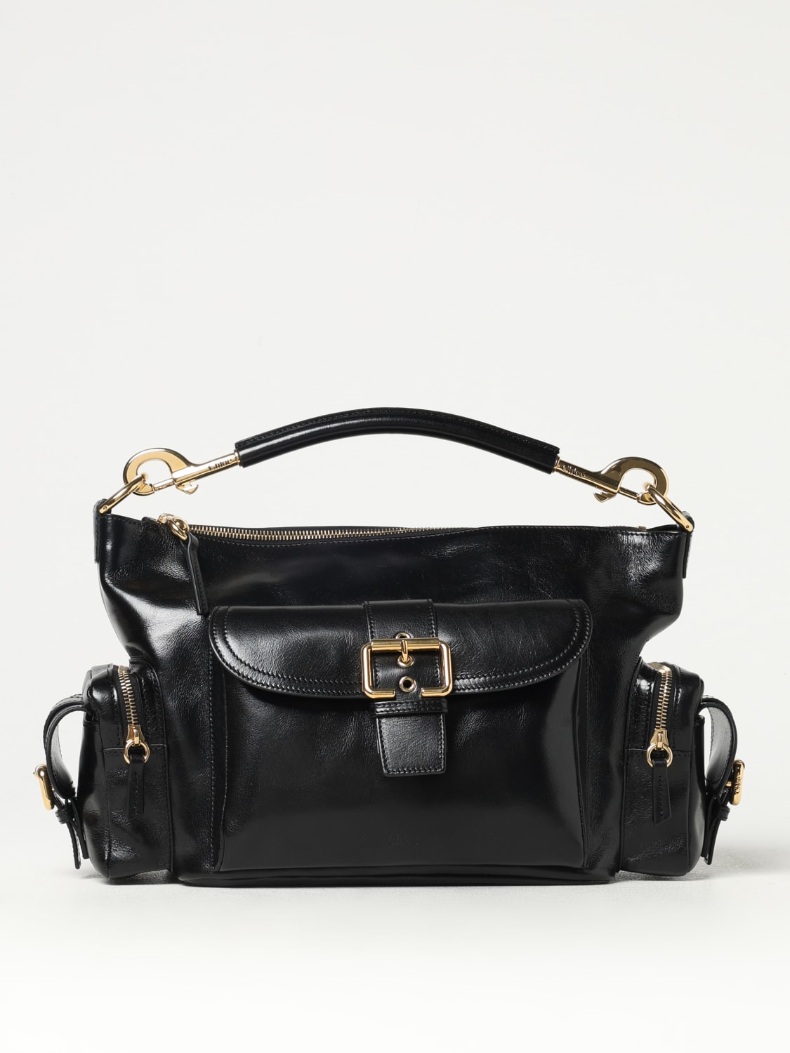 CHLOÉ: Borsa Camera Bag Chloè in pelle - Nero | Borsa A Mano