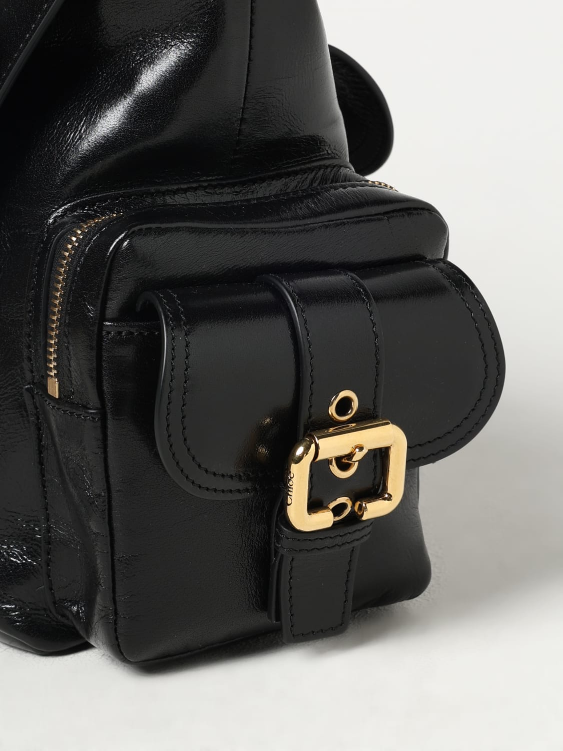 CHLOÉ: Chloé leather camera bag - Black | Chloé handbag
