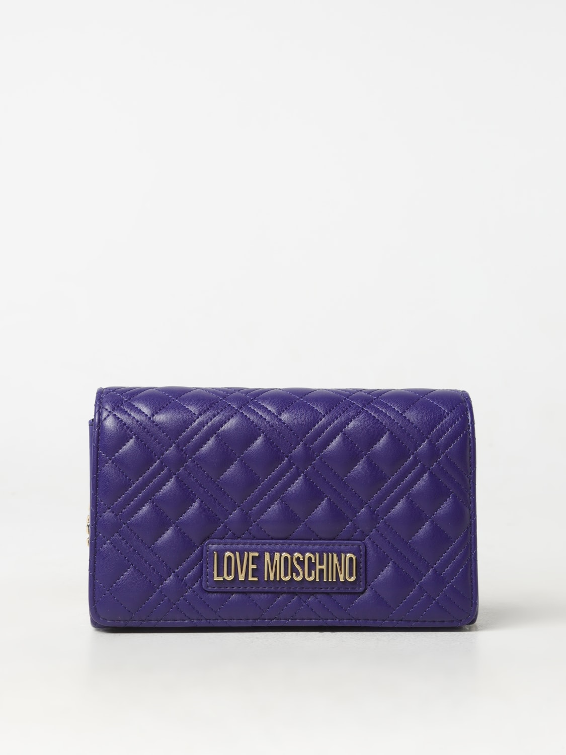 LOVE MOSCHINO MINI BAG: Shoulder bag woman Love Moschino, Blue - Img 1