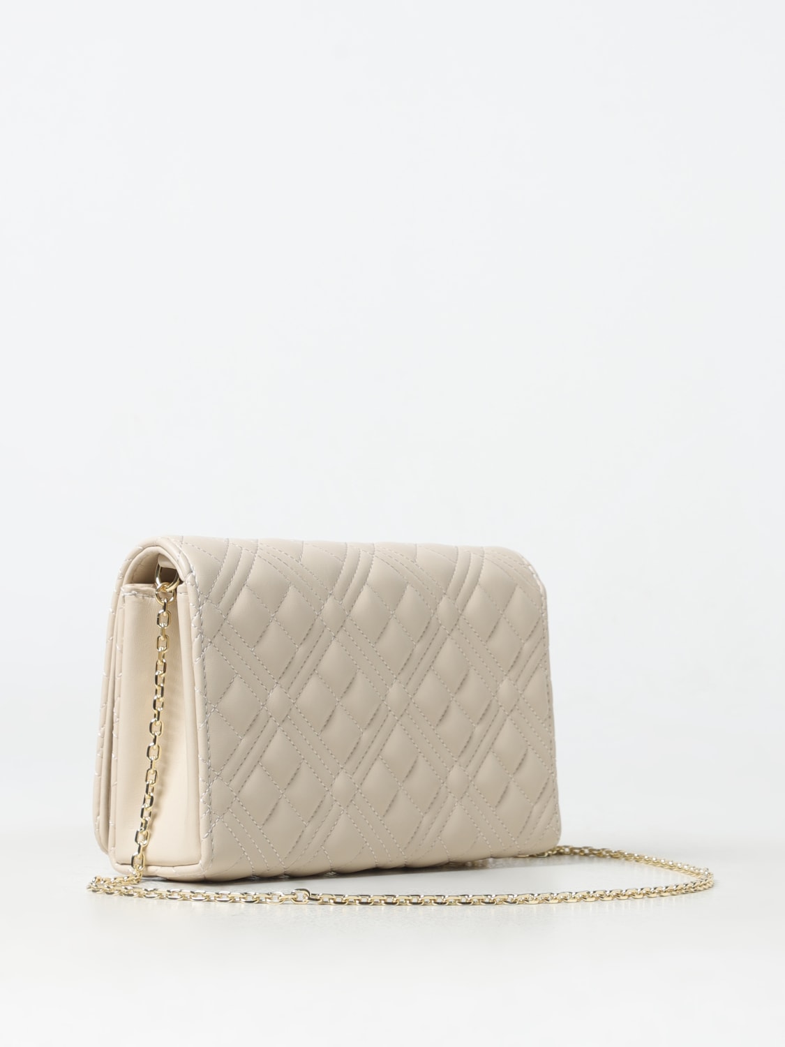 LOVE MOSCHINO MINI BAG: Shoulder bag woman Love Moschino, Ivory - Img 2