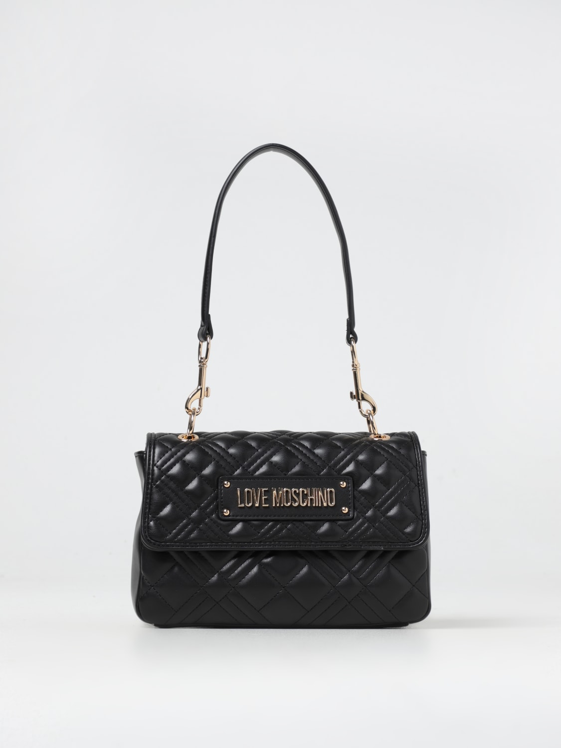 LOVE MOSCHINO BORSA A SPALLA: Borsa Love Moschino in pelle sintetica trapuntata , Nero 1 - Img 1