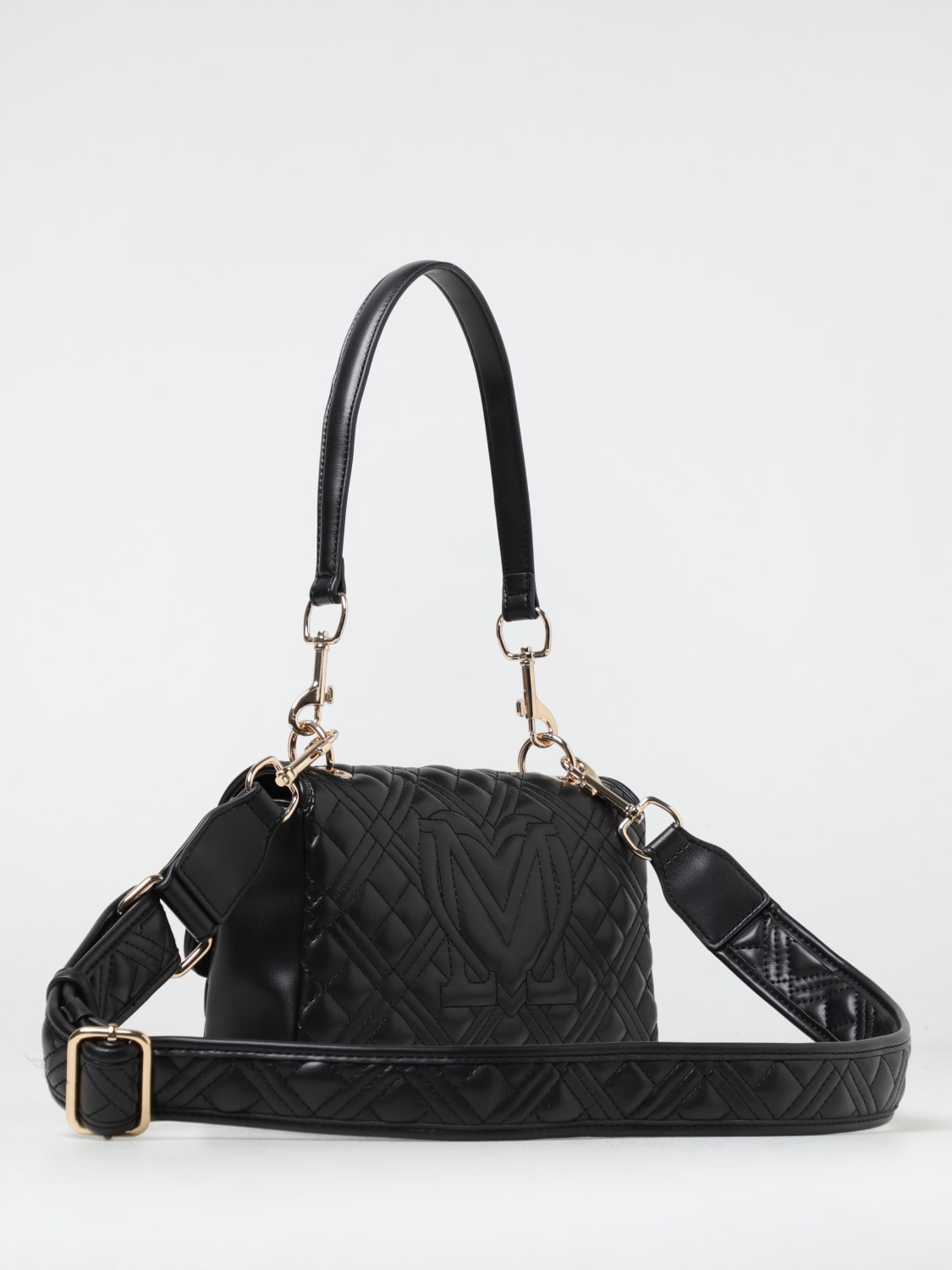 LOVE MOSCHINO BORSA A SPALLA: Borsa Love Moschino in pelle sintetica trapuntata , Nero 1 - Img 2