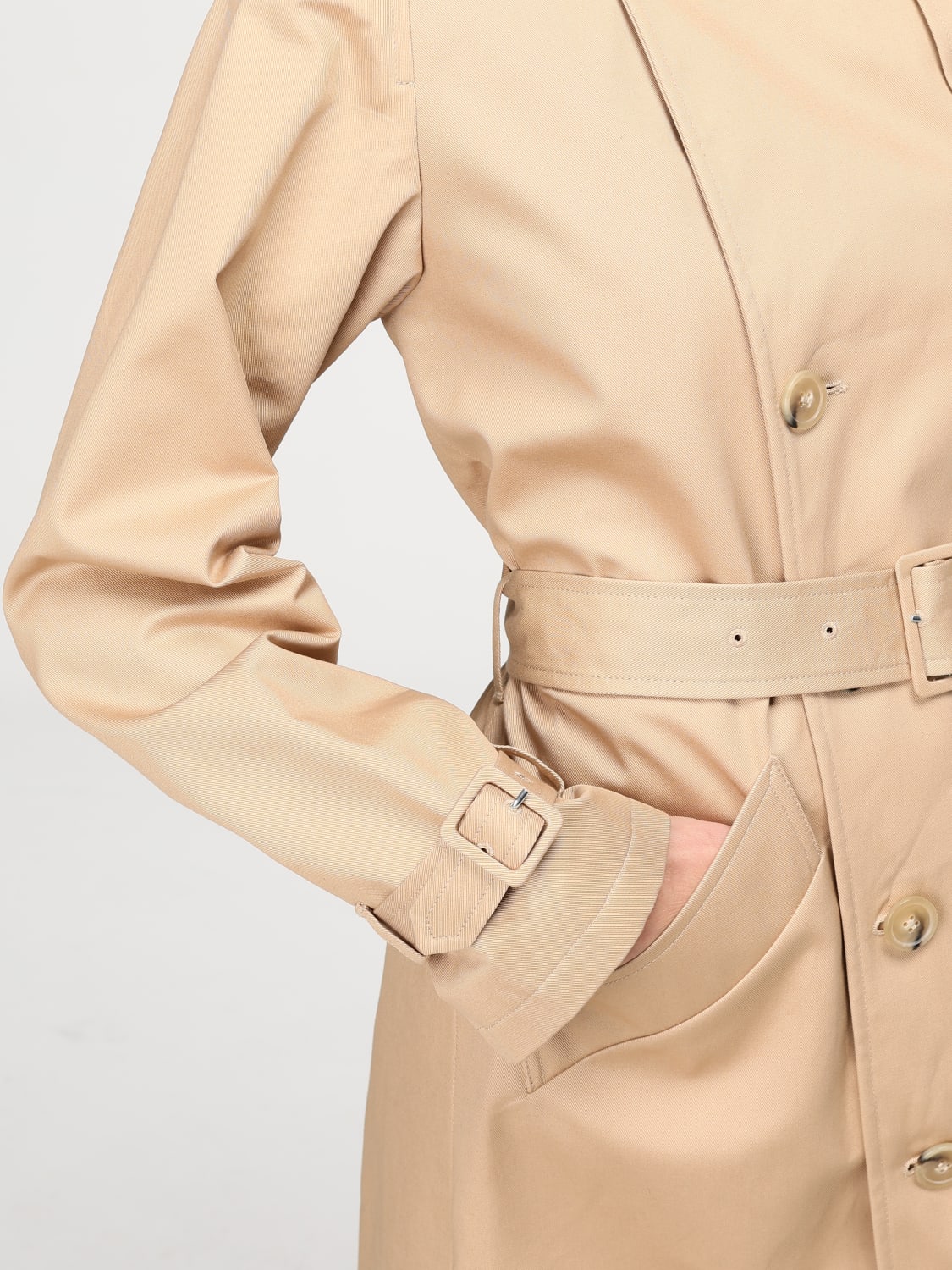 A.P.C.：トレンチコート レディース - ベージュ | GIGLIO.COM