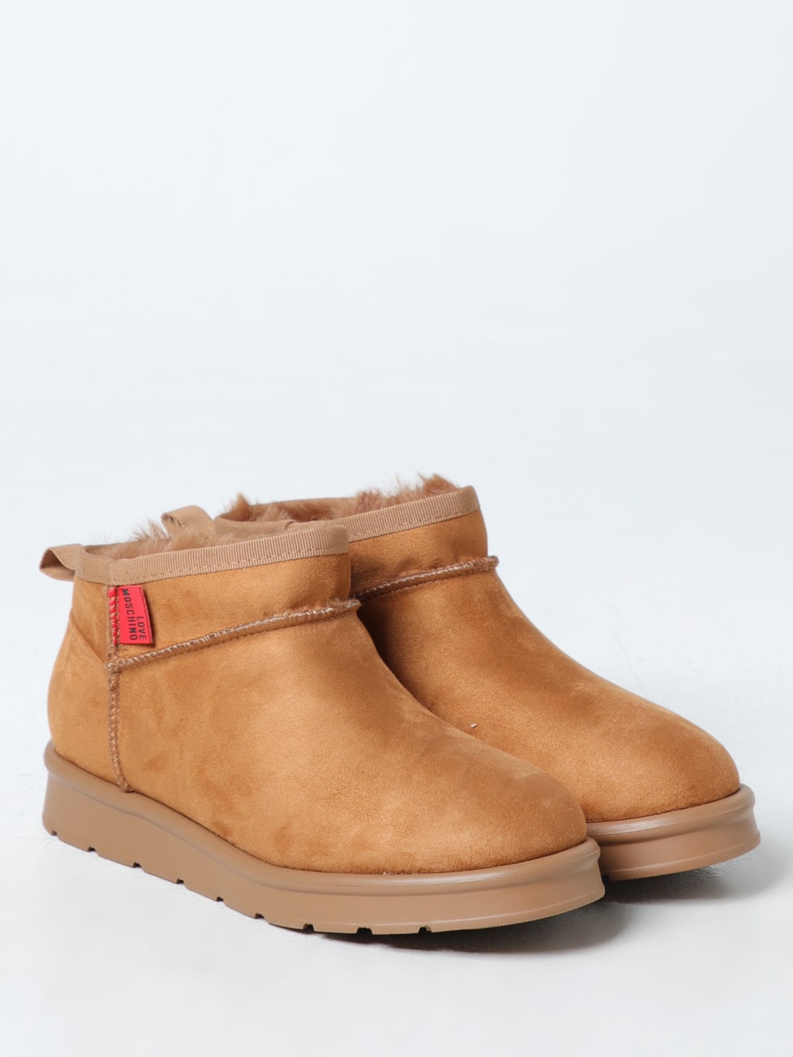 LOVE MOSCHINO BOOTS: Boots woman Love Moschino, Brown - Img 2