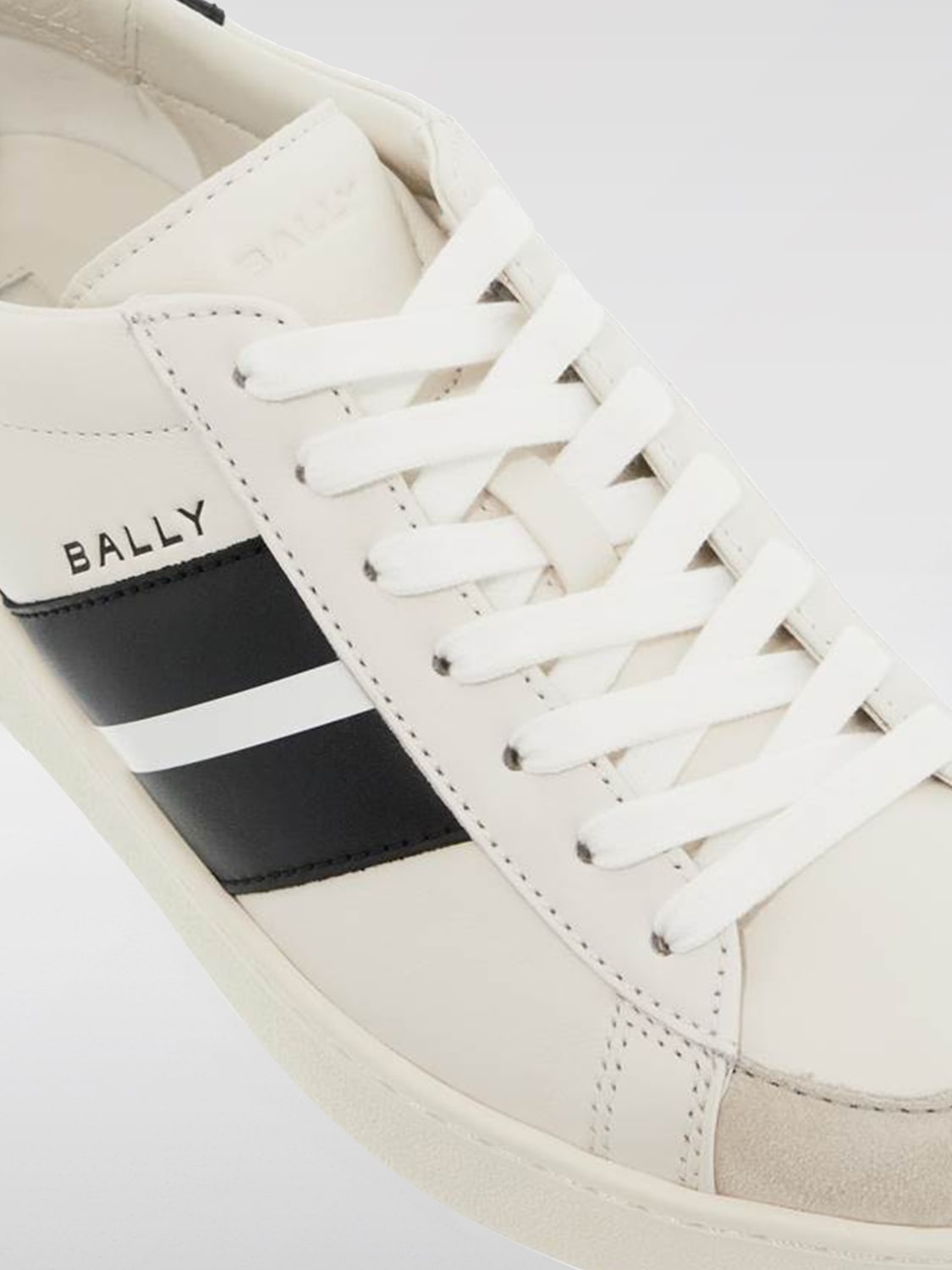 BALLY SNEAKERS: Sneakers Bally in pelle, Bianco 1 - Img 3