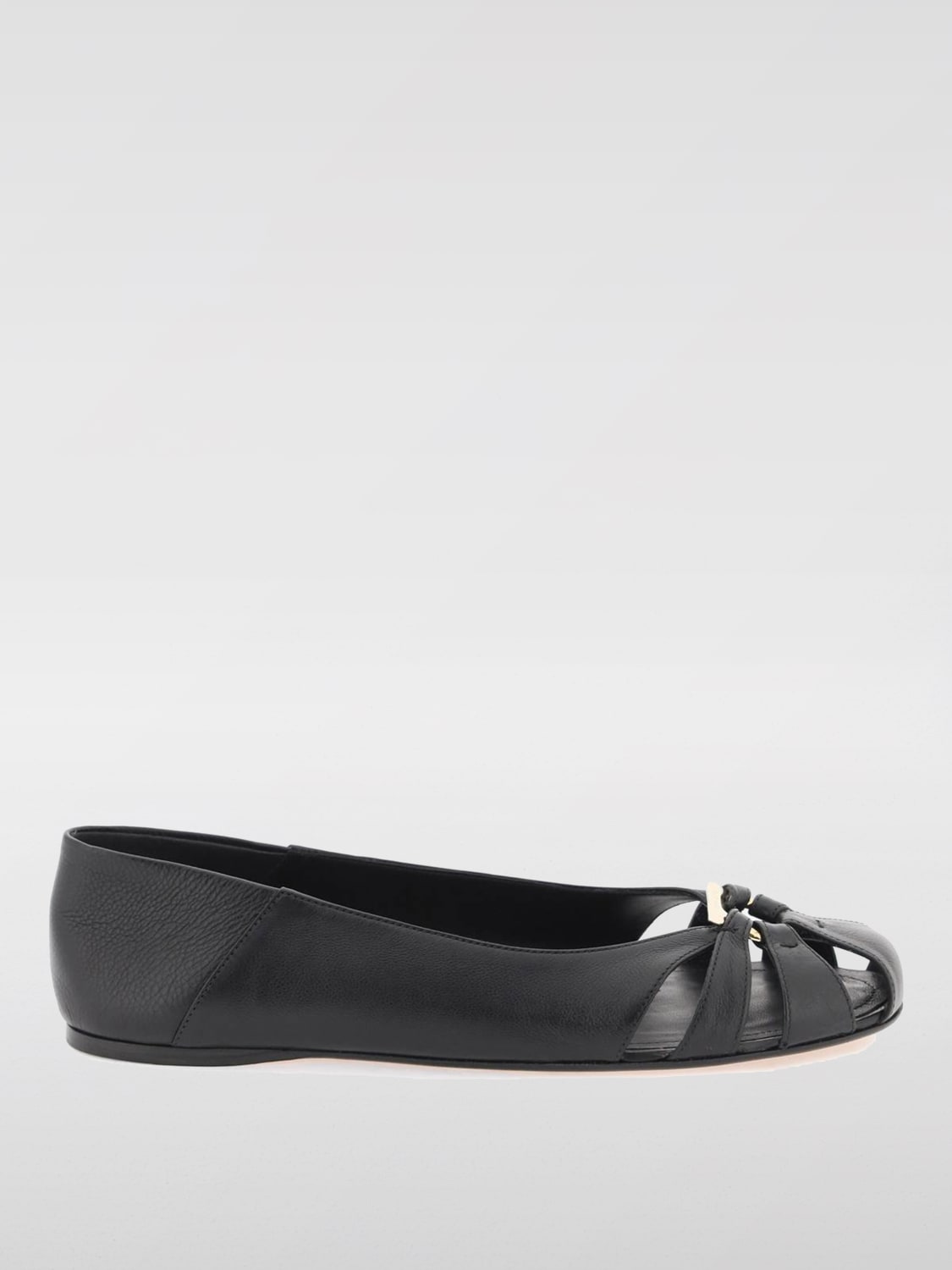 FERRAGAMO FLAT SHOES: Flat shoes woman Ferragamo, Black - Img 1