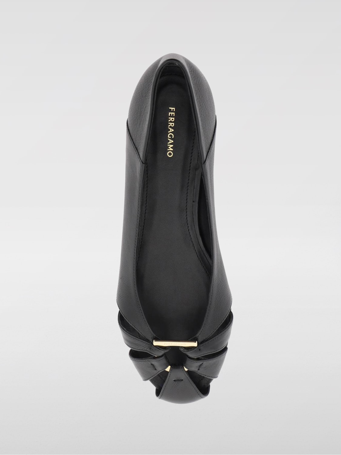 FERRAGAMO FLAT SHOES: Flat shoes woman Ferragamo, Black - Img 3