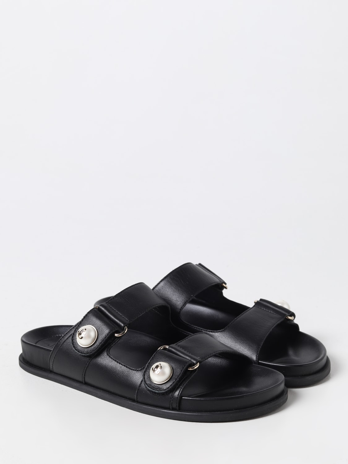 JIMMY CHOO FLAT SANDALS: Flat sandals woman Jimmy Choo, Black - Img 2