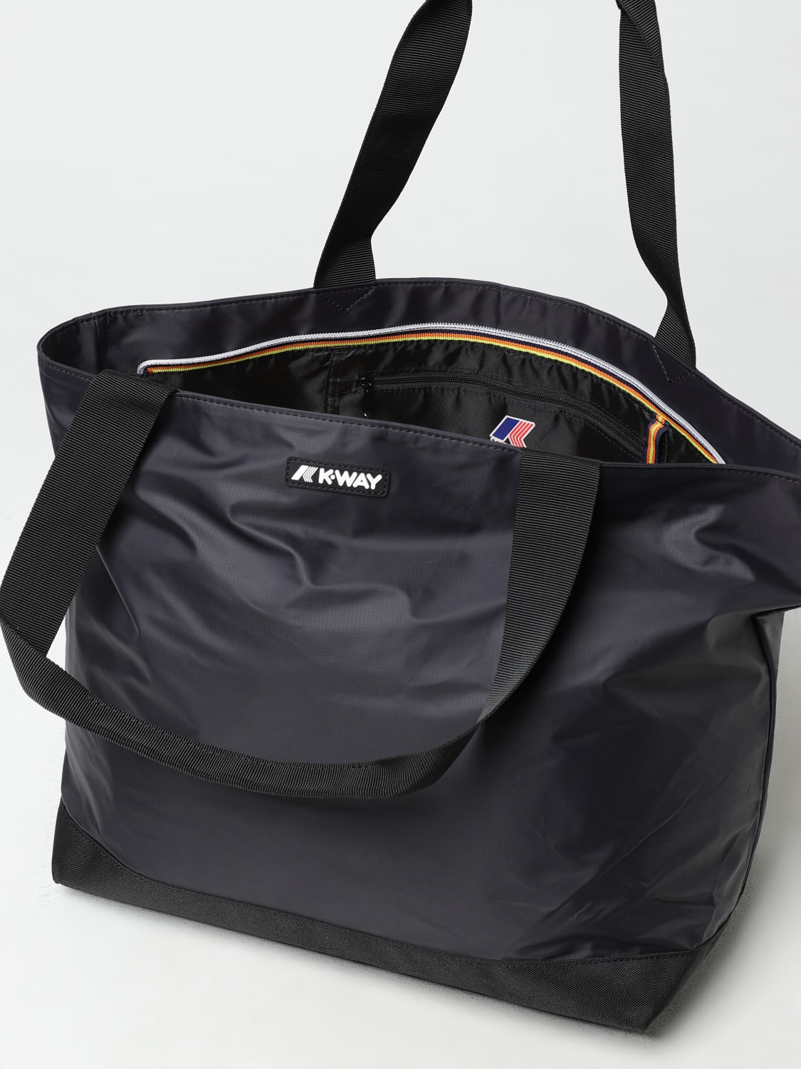 K-WAY BORSA A SPALLA: Borsa Clere in nylon K-way, Nero - Img 3