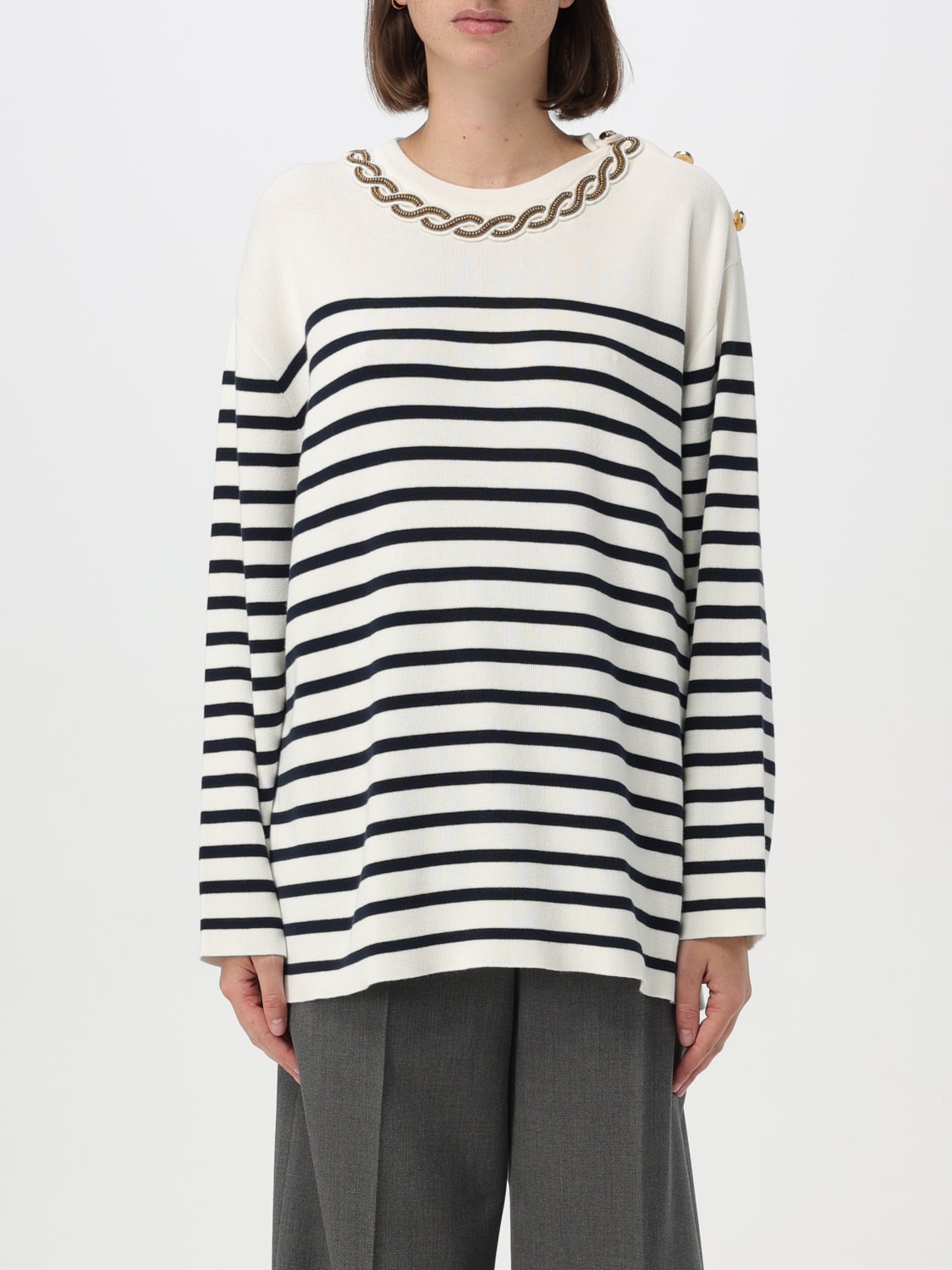 VALENTINO SWEATER: Sweater woman Valentino, Navy - Img 1