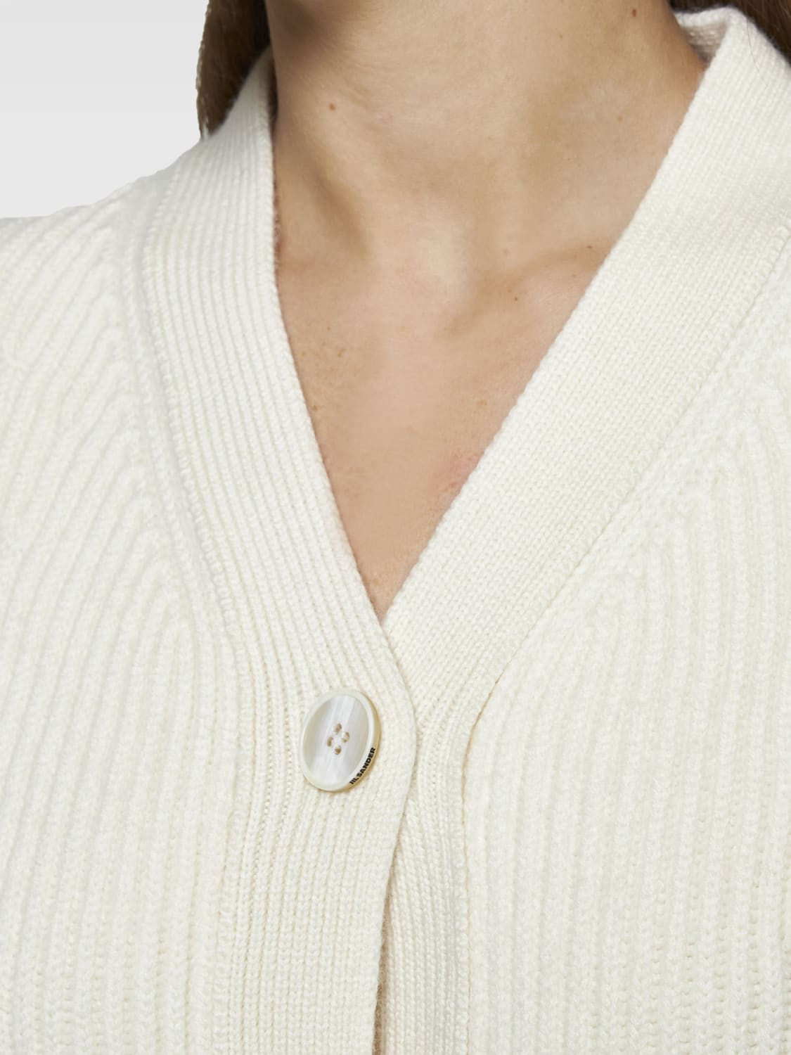 JIL SANDER SWEATER: Cardigan woman Jil Sander, White - Img 3