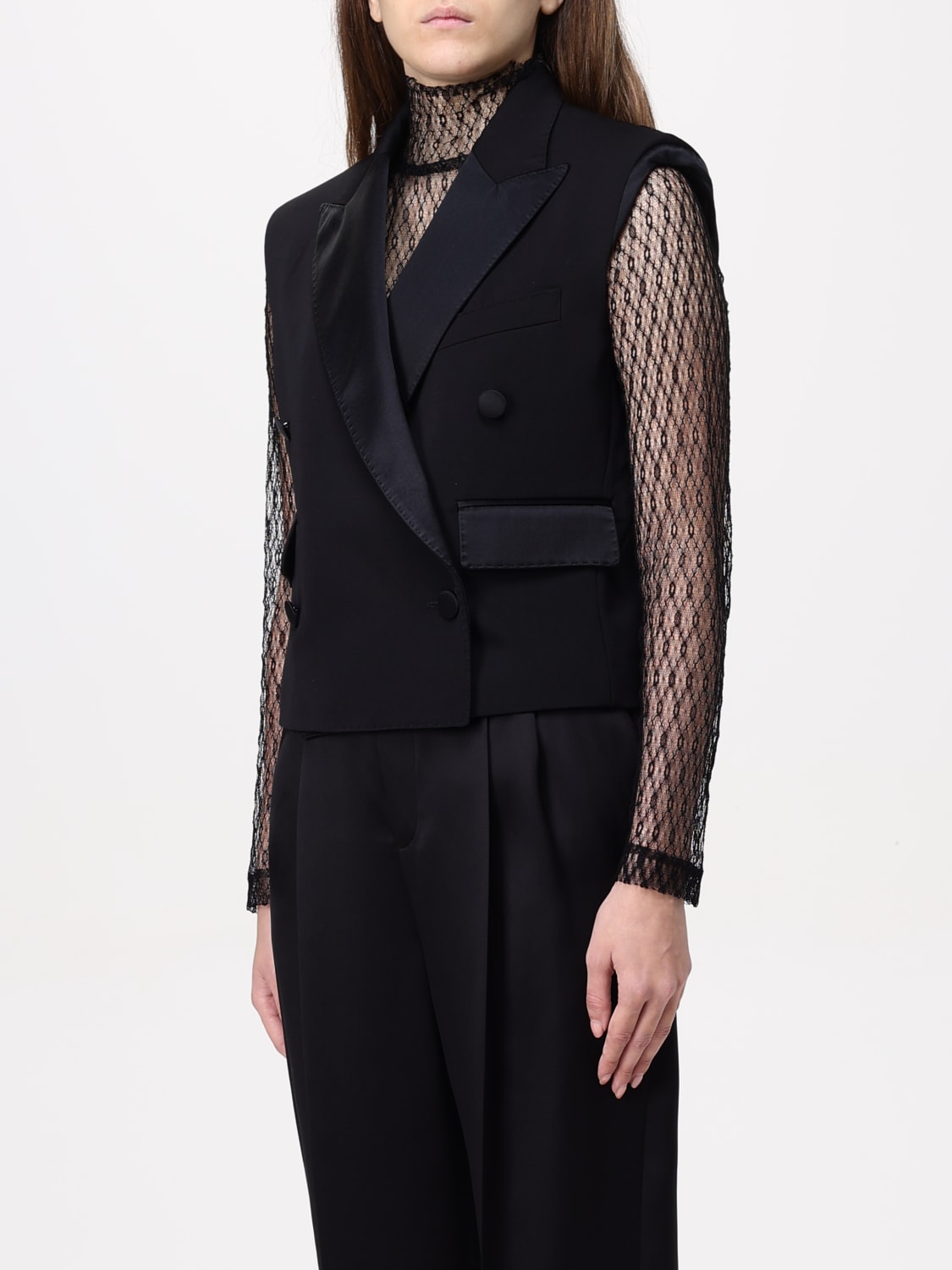 DOLCE & GABBANA WAISTCOAT: Waistcoat woman Dolce & Gabbana, Black - Img 4