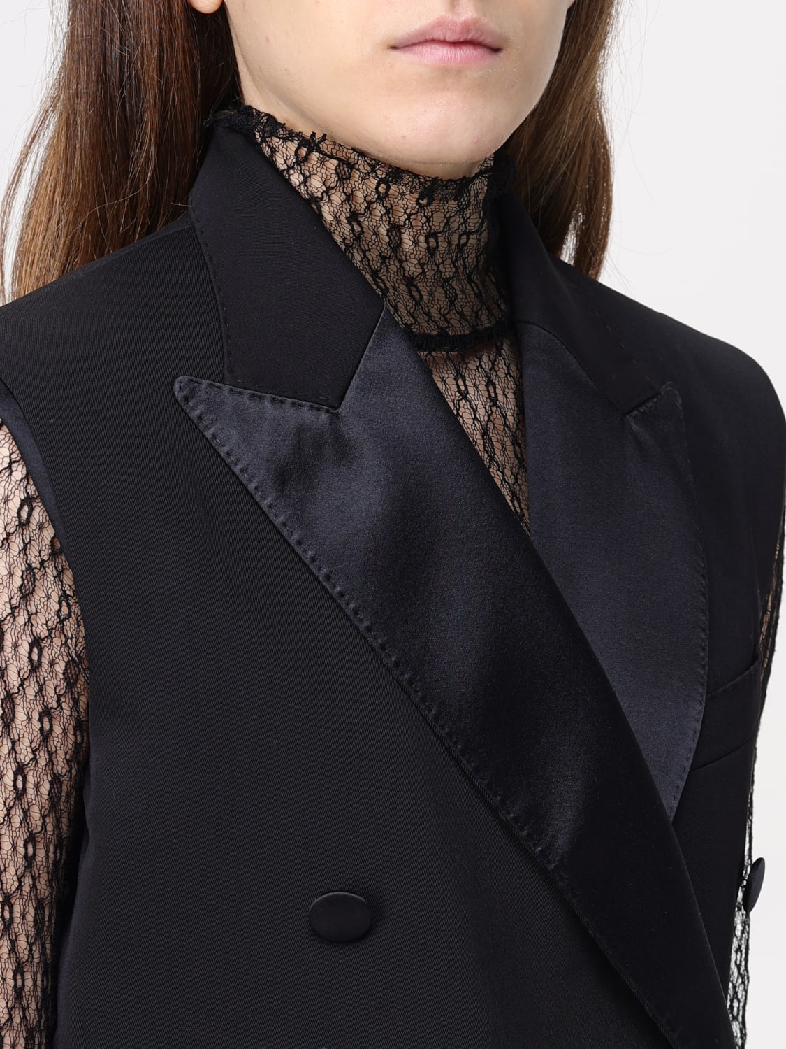 DOLCE & GABBANA WAISTCOAT: Waistcoat woman Dolce & Gabbana, Black - Img 5