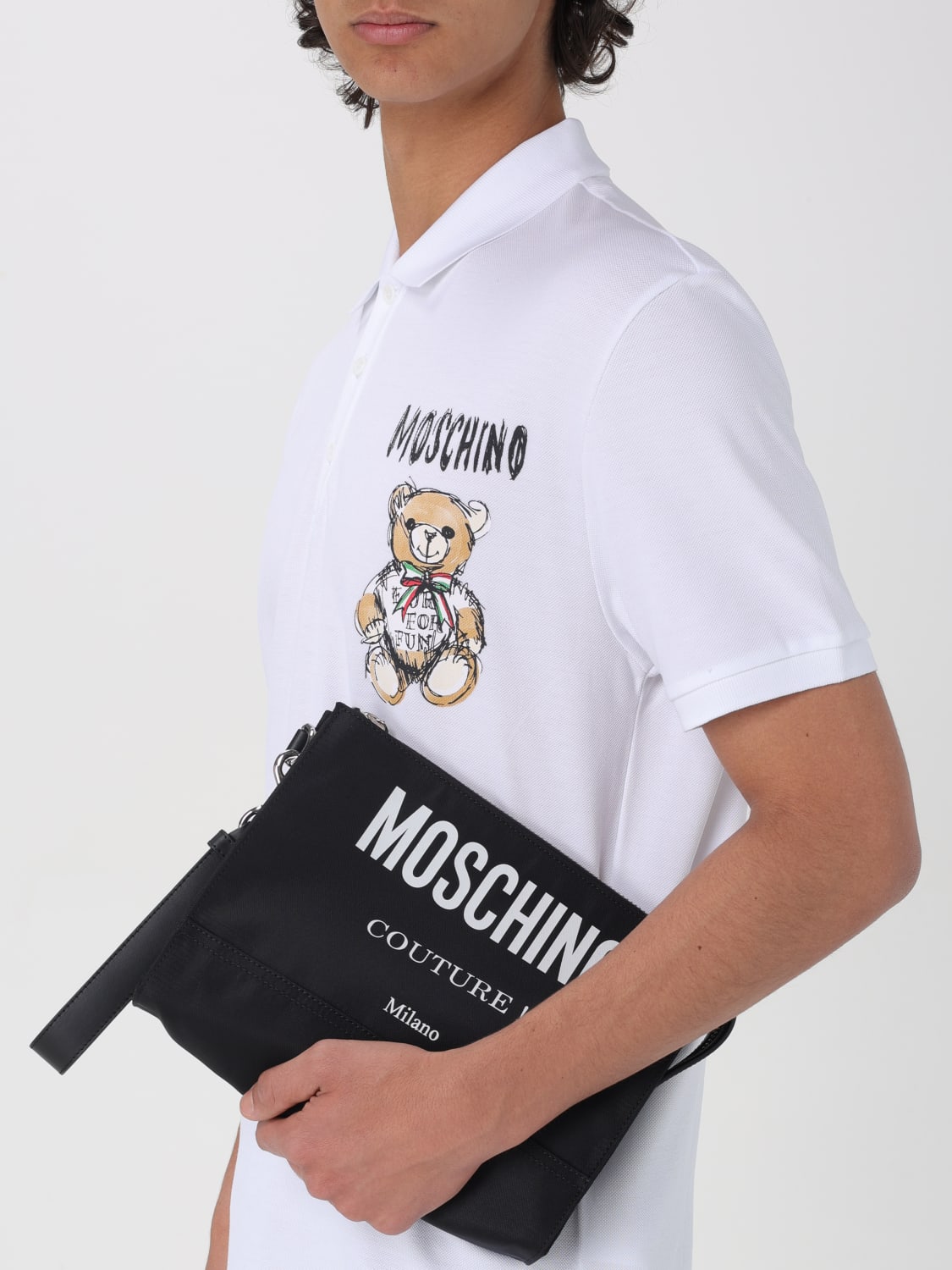 MOSCHINO COUTURE BAGS: Bags men Moschino Couture, Black - Img 2