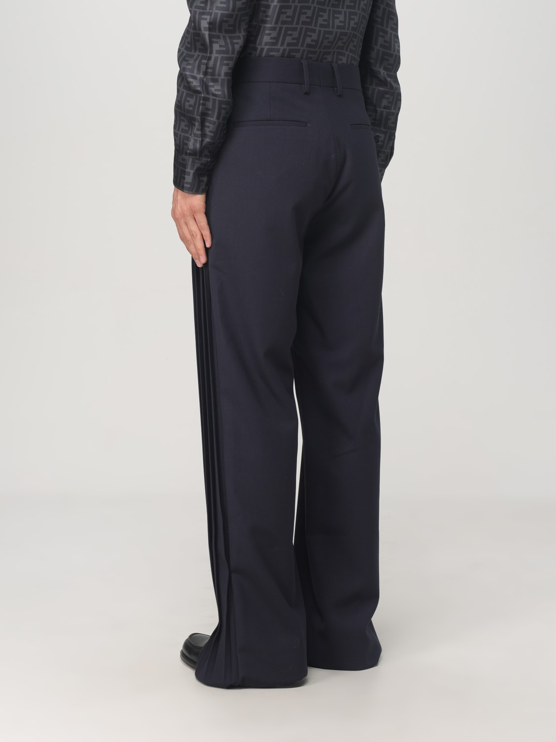 FENDI PANTALONI: Pantalone Fendi in misto lana , Blue - Img 3