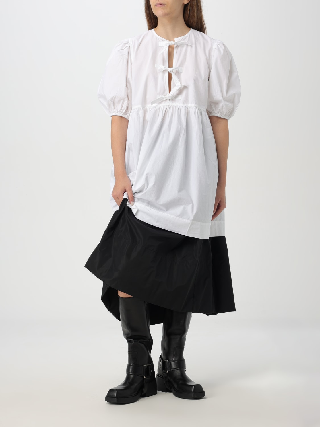 GANNI: Dress woman - White | Ganni dress F9170 online at