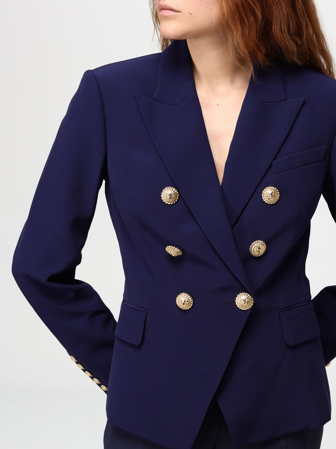 BALMAIN JACKET: Balmain women's blazer, Blue - Img 4