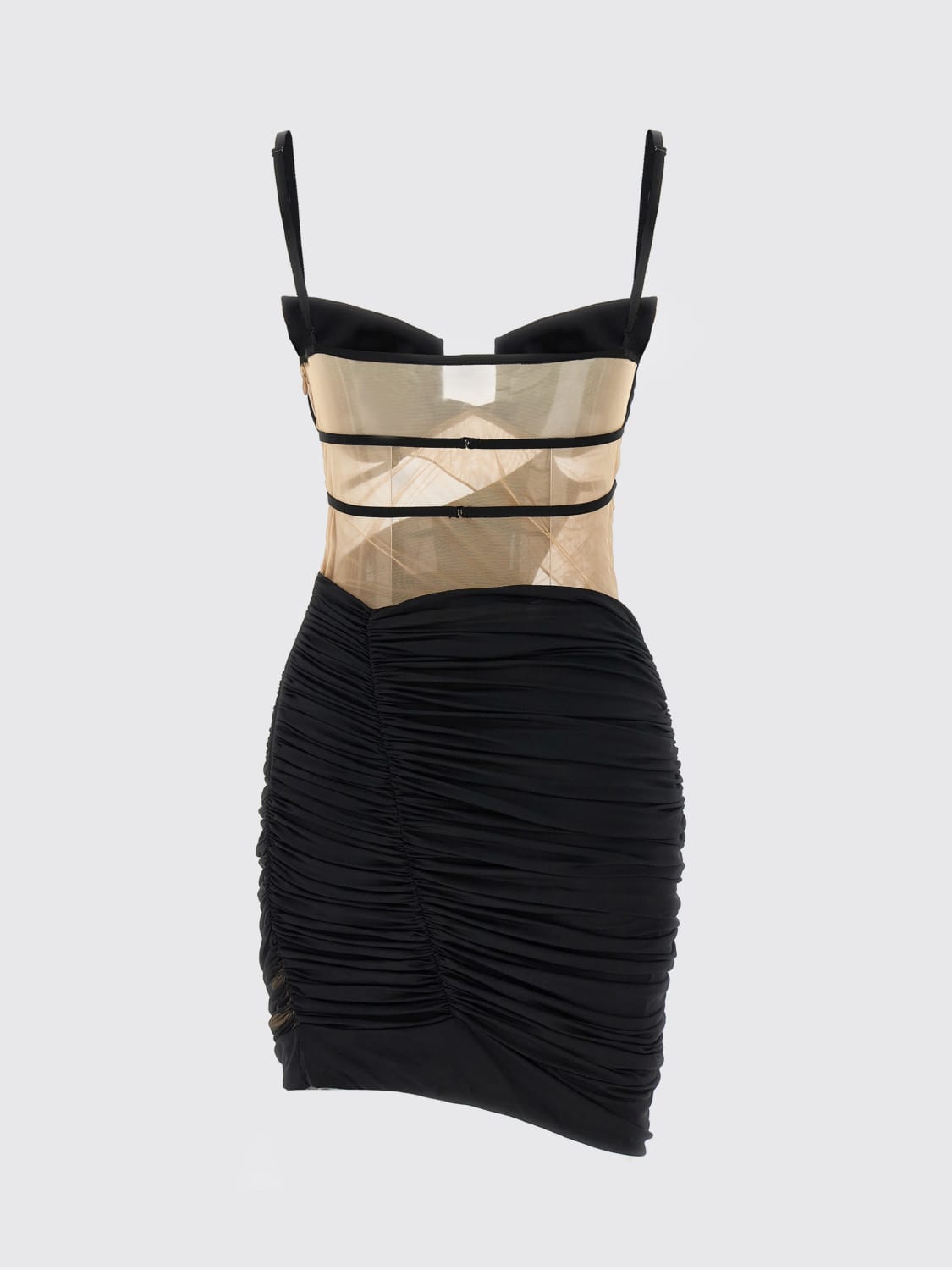 NENSI DOJAKA ABITO: Abito mini drappeggiato Nensi Dojaka, Nero - Img 2