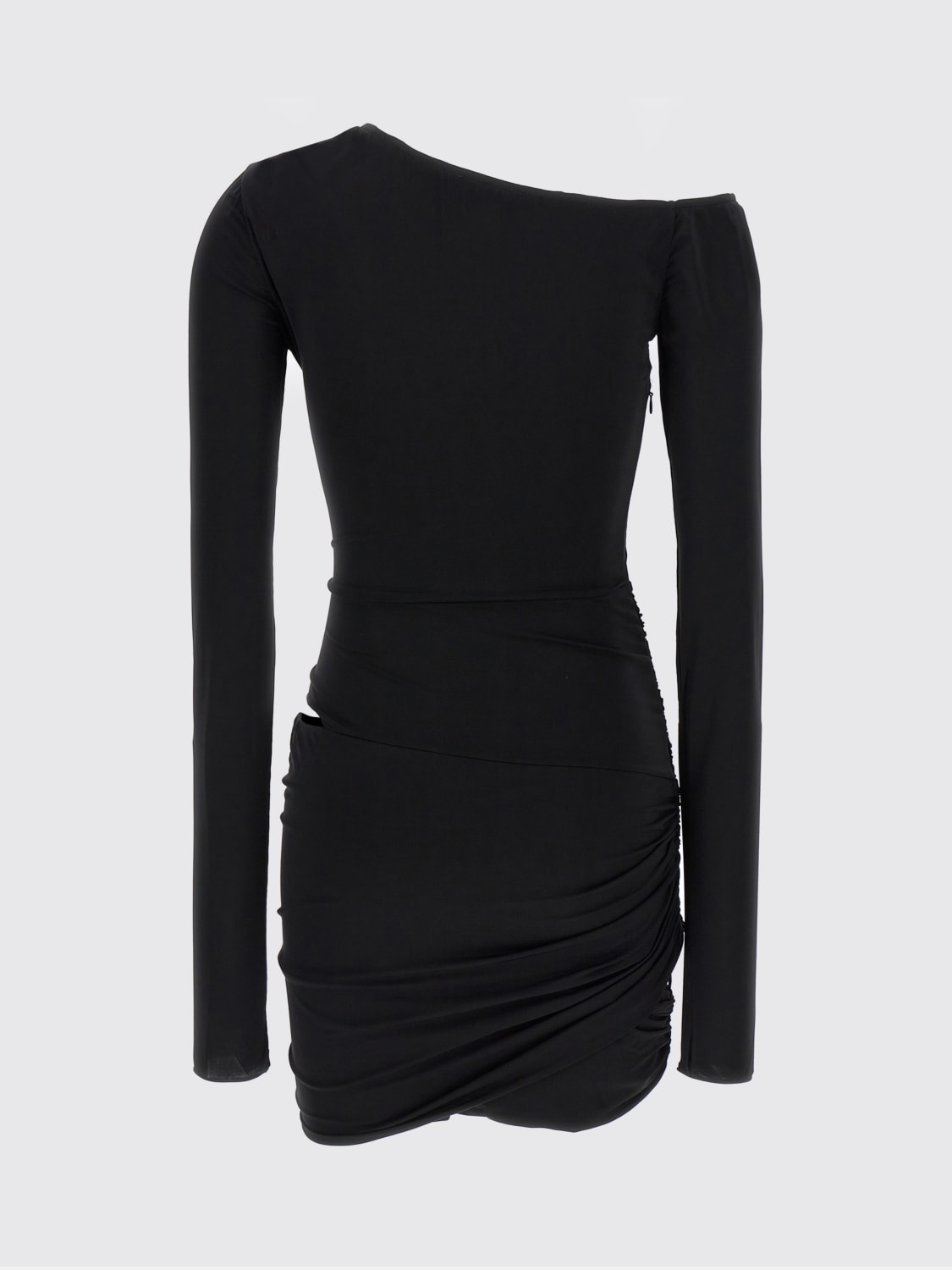 NENSI DOJAKA ABITO: Abito corto asimmetrico Nensi Dojaka, Nero - Img 2