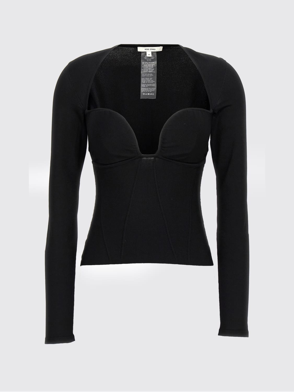 NENSI DOJAKA TOP: Top woman Nensi Dojaka, Black - Img 1