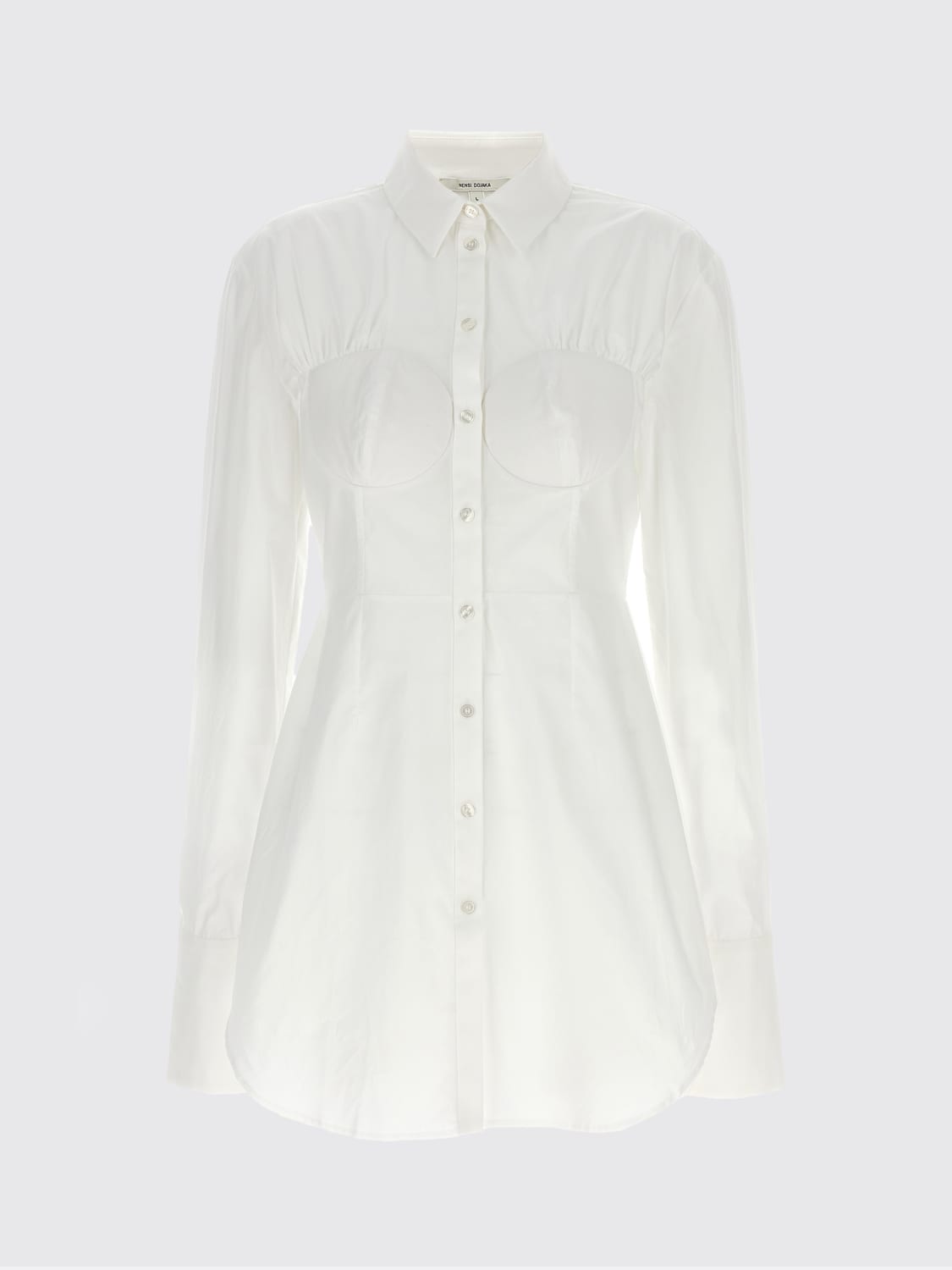NENSI DOJAKA CAMISA: Top mujer Nensi Dojaka, Blanco - Img 1