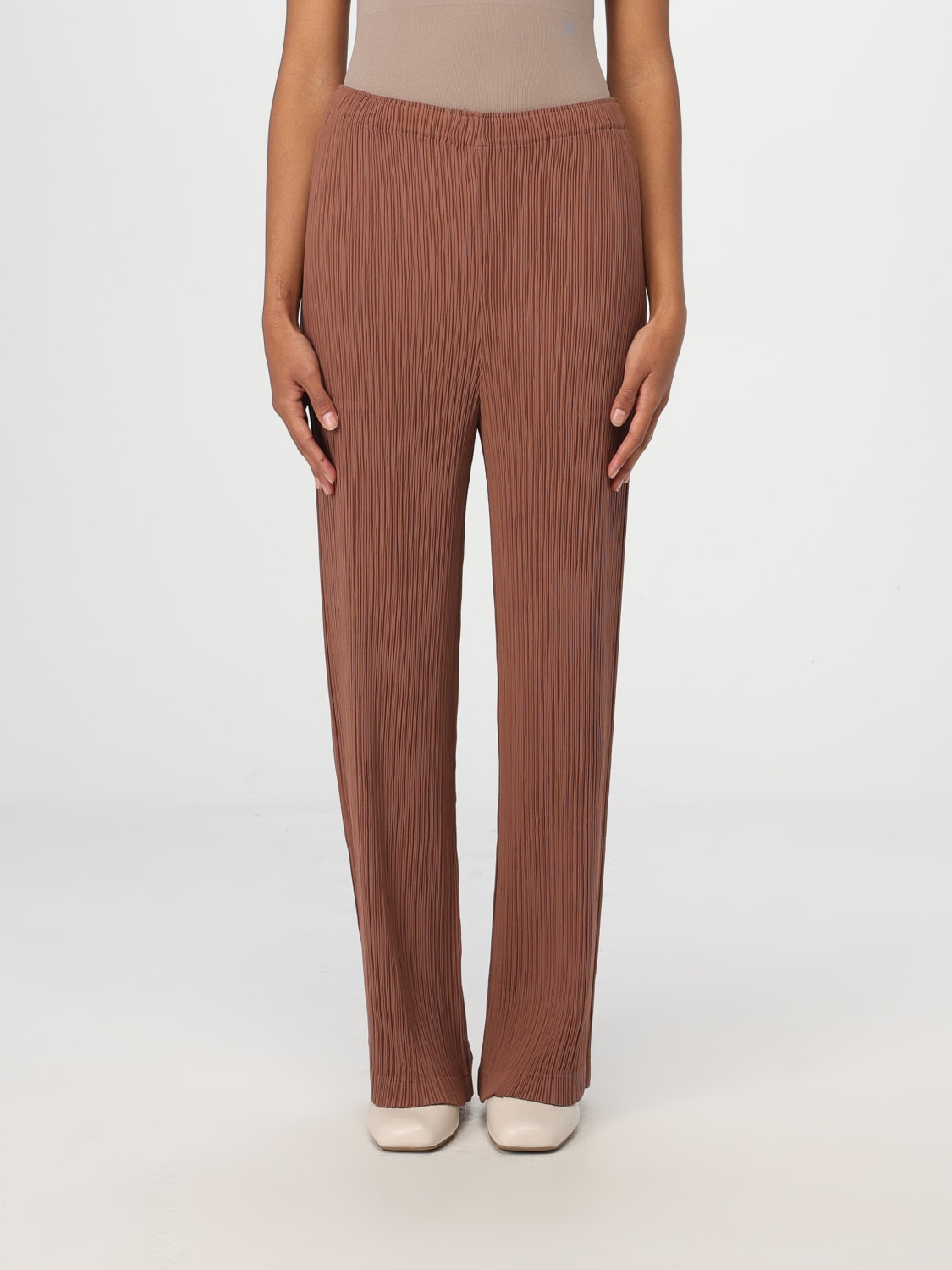ISSEY MIYAKE: Pants woman - Brown | Issey Miyake pants IM48FF121