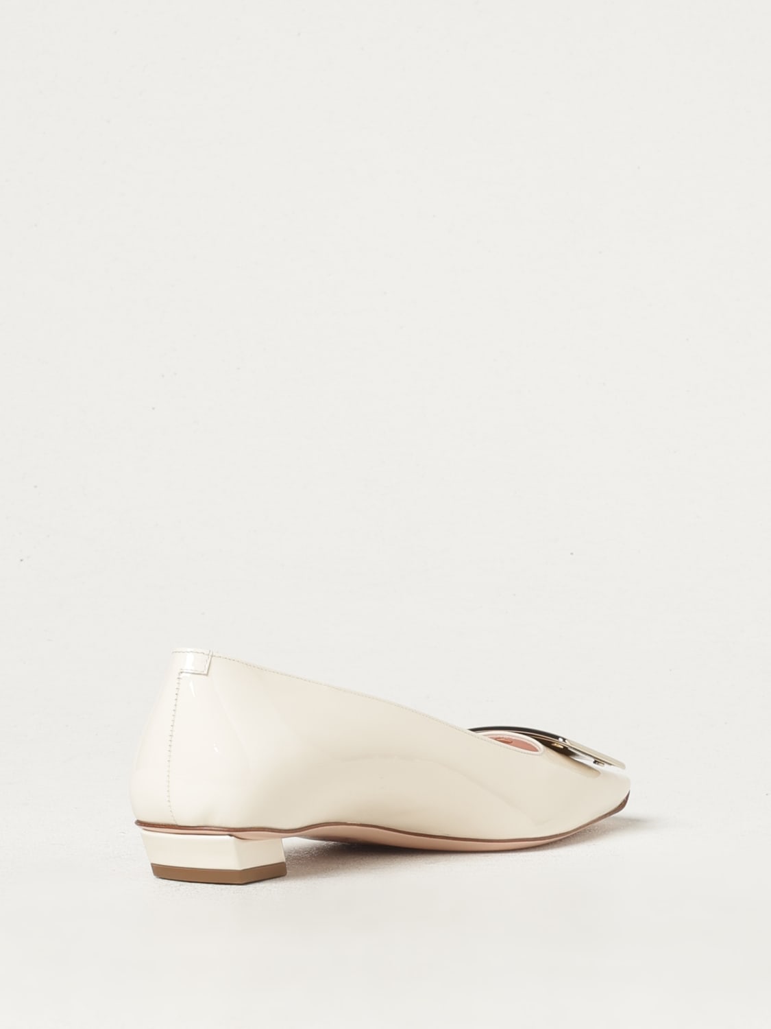 ROGER VIVIER BALLERINE: Ballerina Belle Roger Vivier in pelle verniciata , Bianco - Img 3