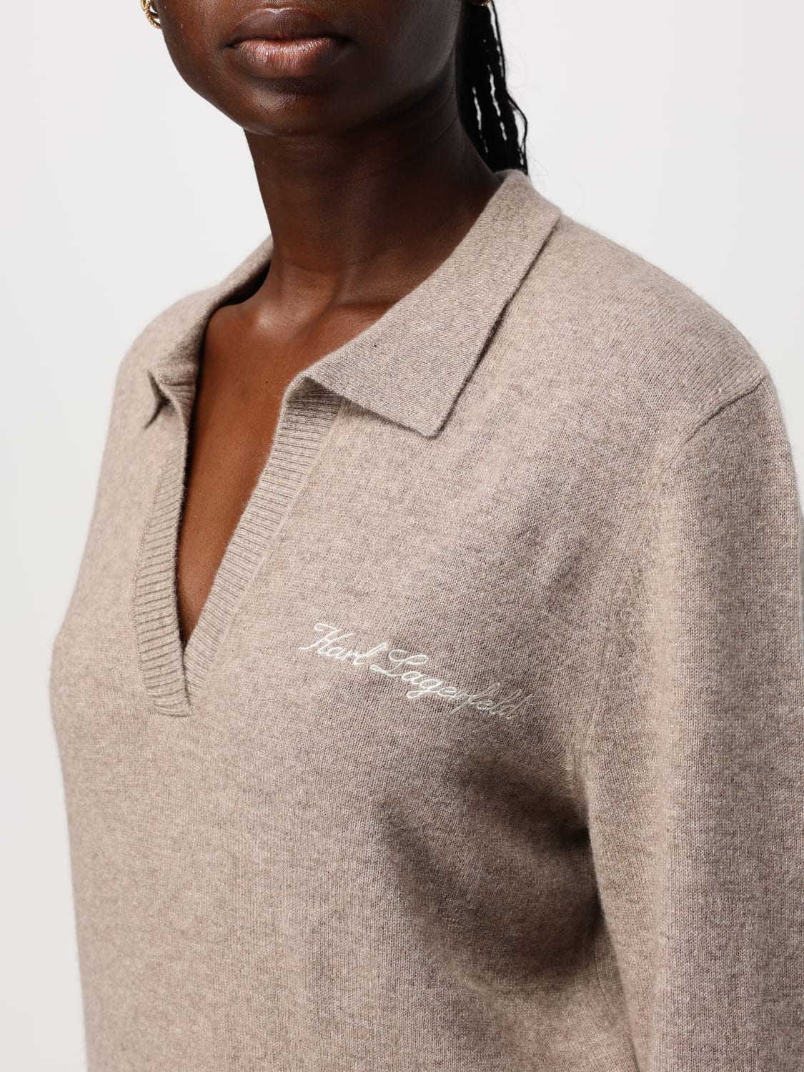 KARL LAGERFELD PULLOVER: Pullover damen Karl Lagerfeld, Beige - Img 4