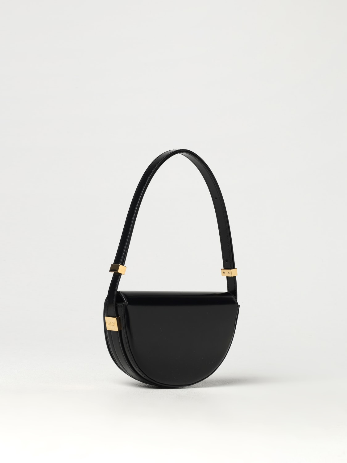 PATOU BORSA MINI: Borsa Le Petit Patou in pelle spazzolata , Nero - Img 3