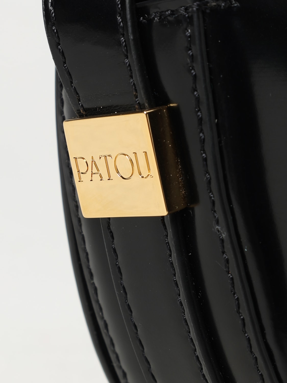 PATOU BORSA MINI: Borsa Le Petit Patou in pelle spazzolata , Nero - Img 5