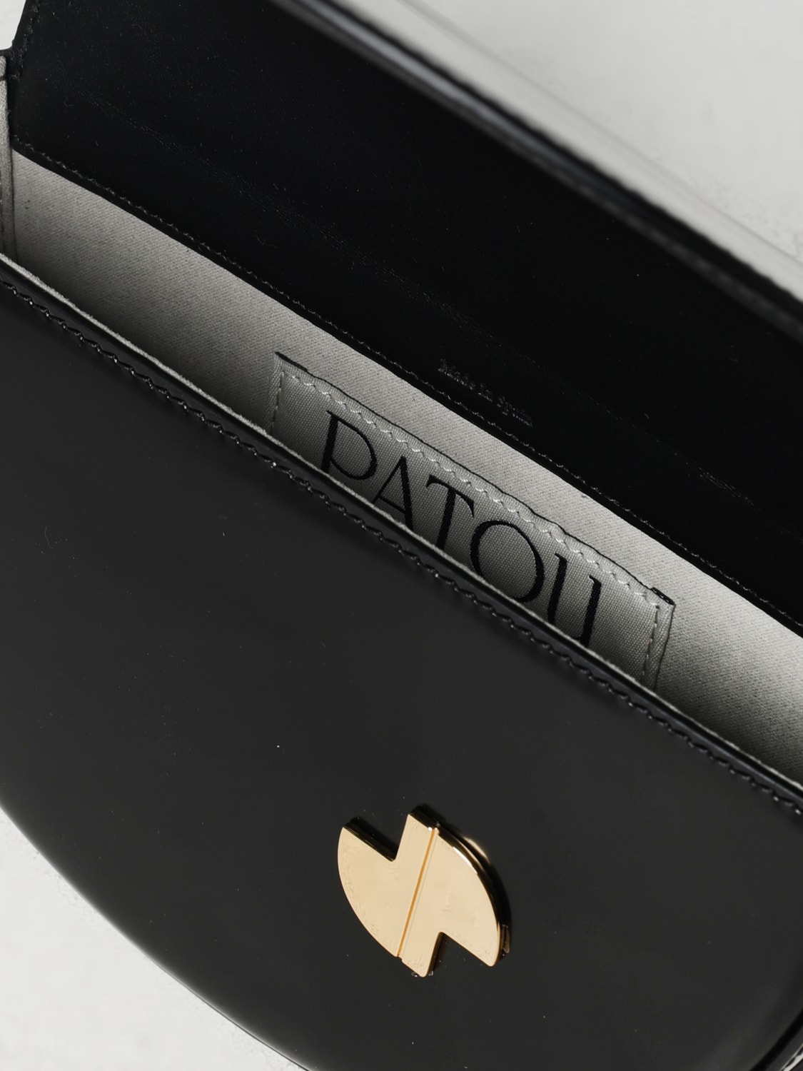 PATOU BORSA MINI: Borsa Le Petit Patou in pelle spazzolata , Nero - Img 6