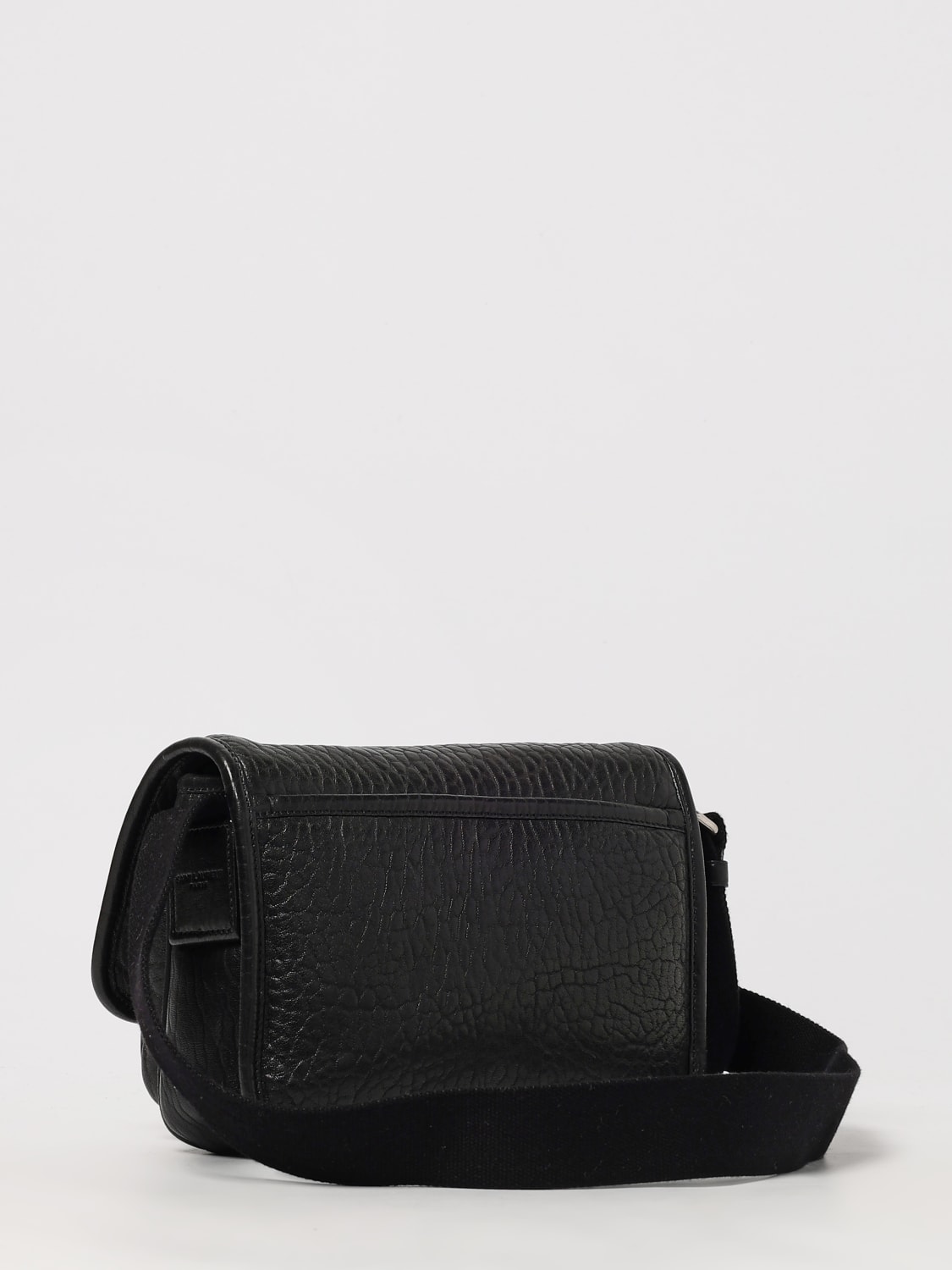 SAINT LAURENT BORSA A TRACOLLA: Borsa Niki Messenger Small Saint Laurent in pelle martellata, Nero - Img 3
