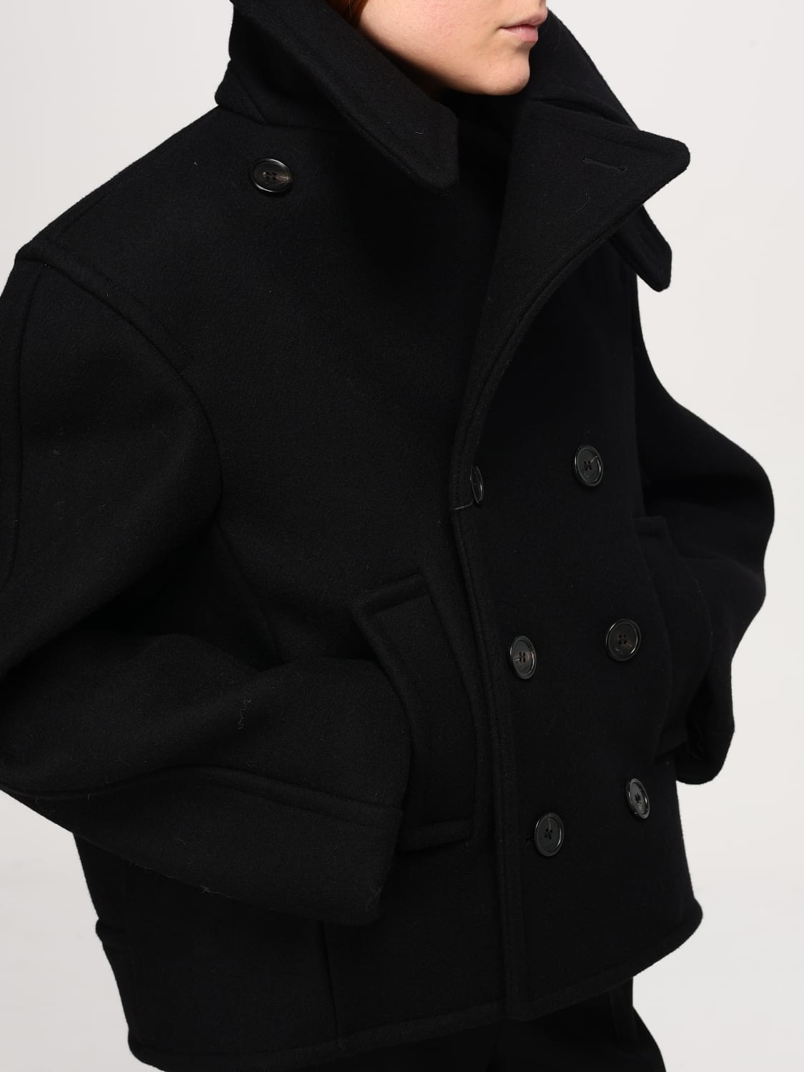 SAINT LAURENT COAT: Trench coat woman Saint Laurent, Black - Img 5