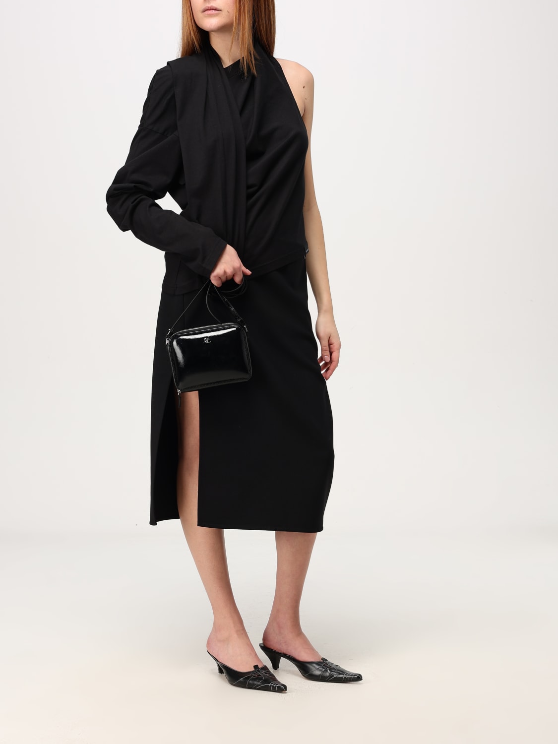 COURRÈGES MINI BAG: Courrèges women's shoulder bag, Black - Img 2